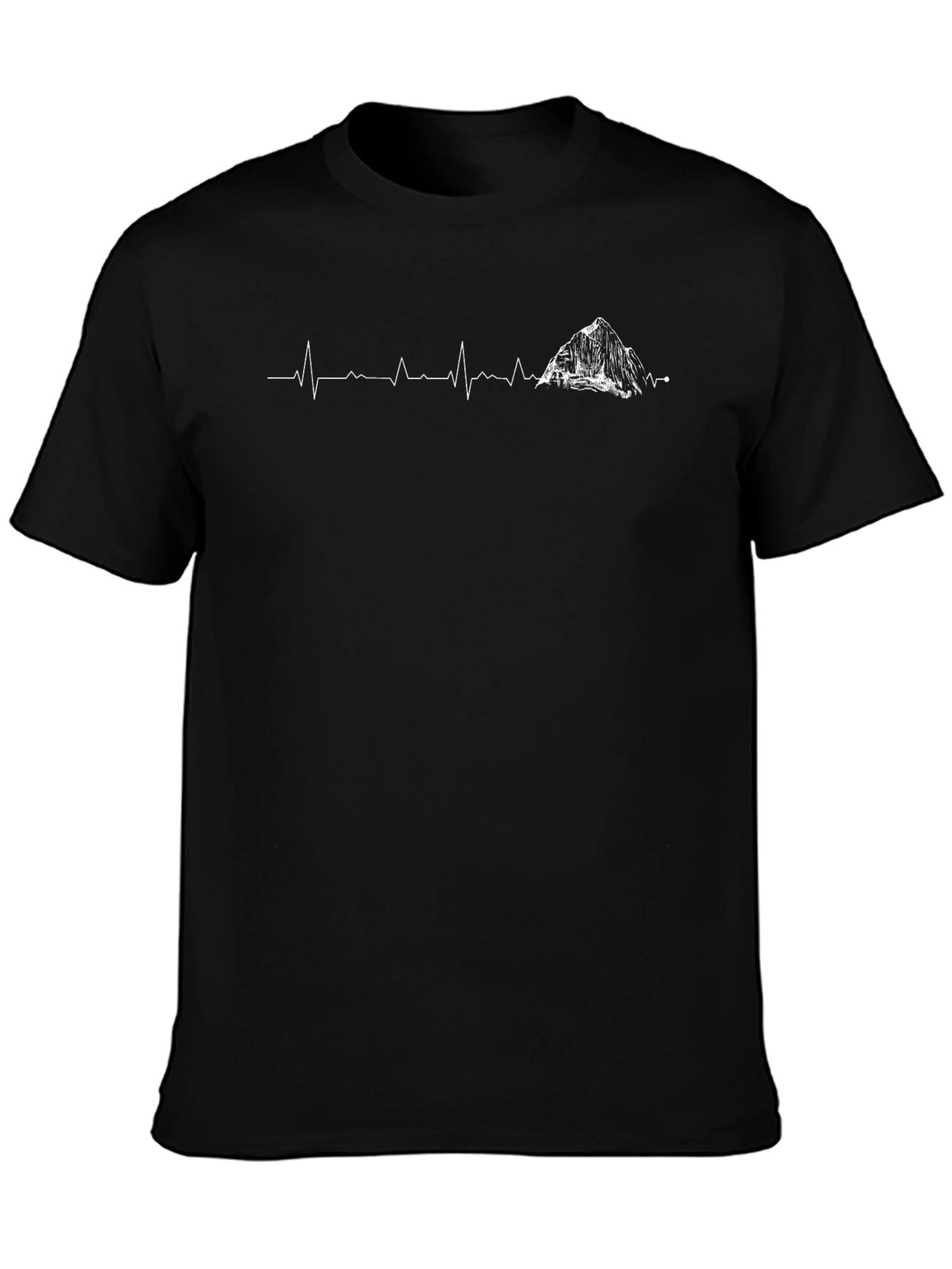Mountain Peak Heartbeat Graphic T-Shirt