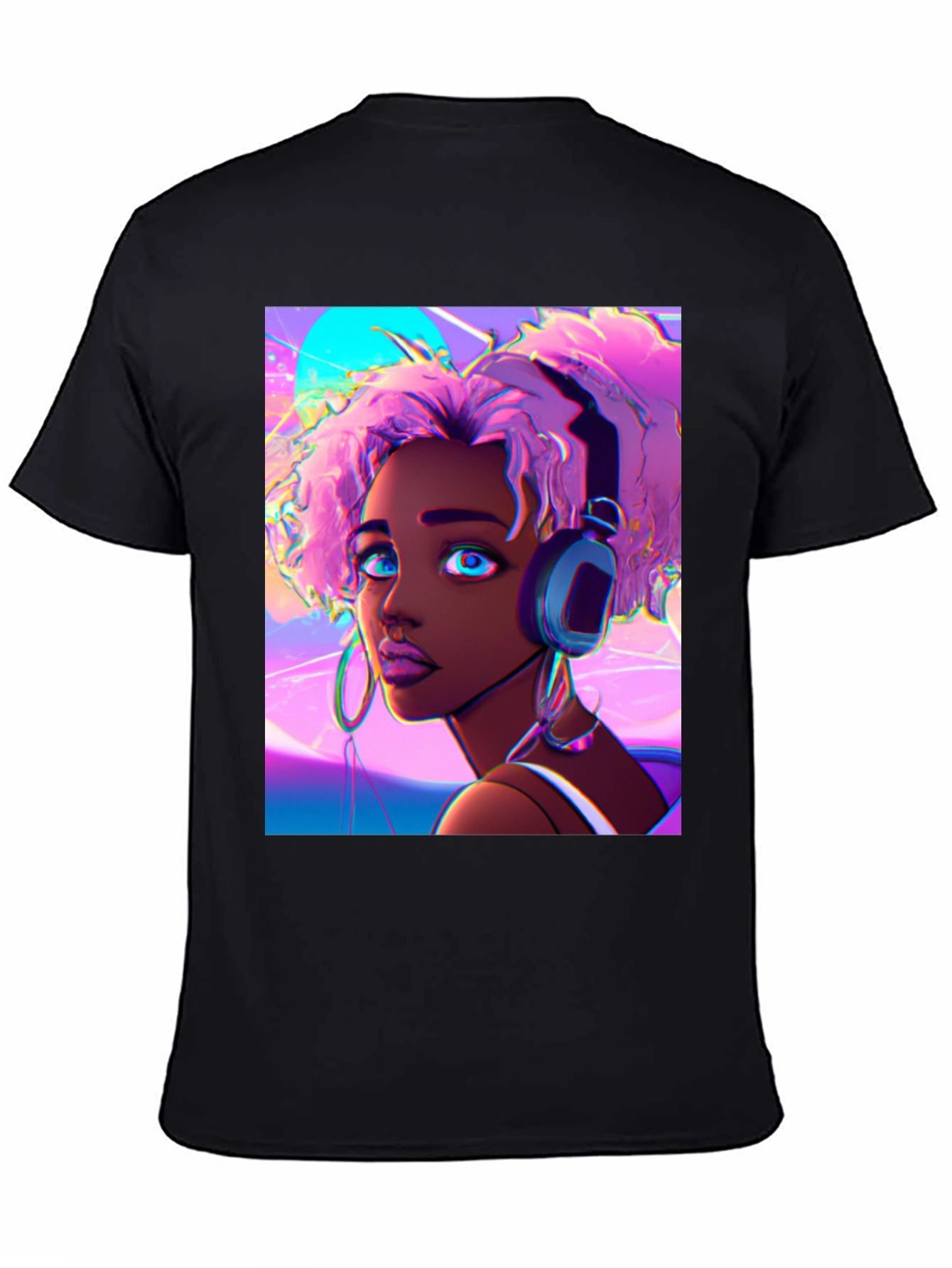 Vibrant Cartoon Girl Tee - Stylish Graphic T-Shirt