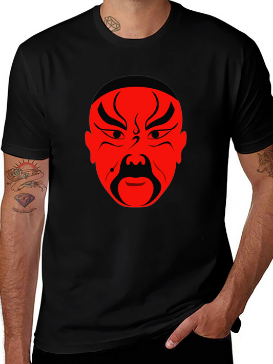 Dramatic Red Face Black T-Shirt