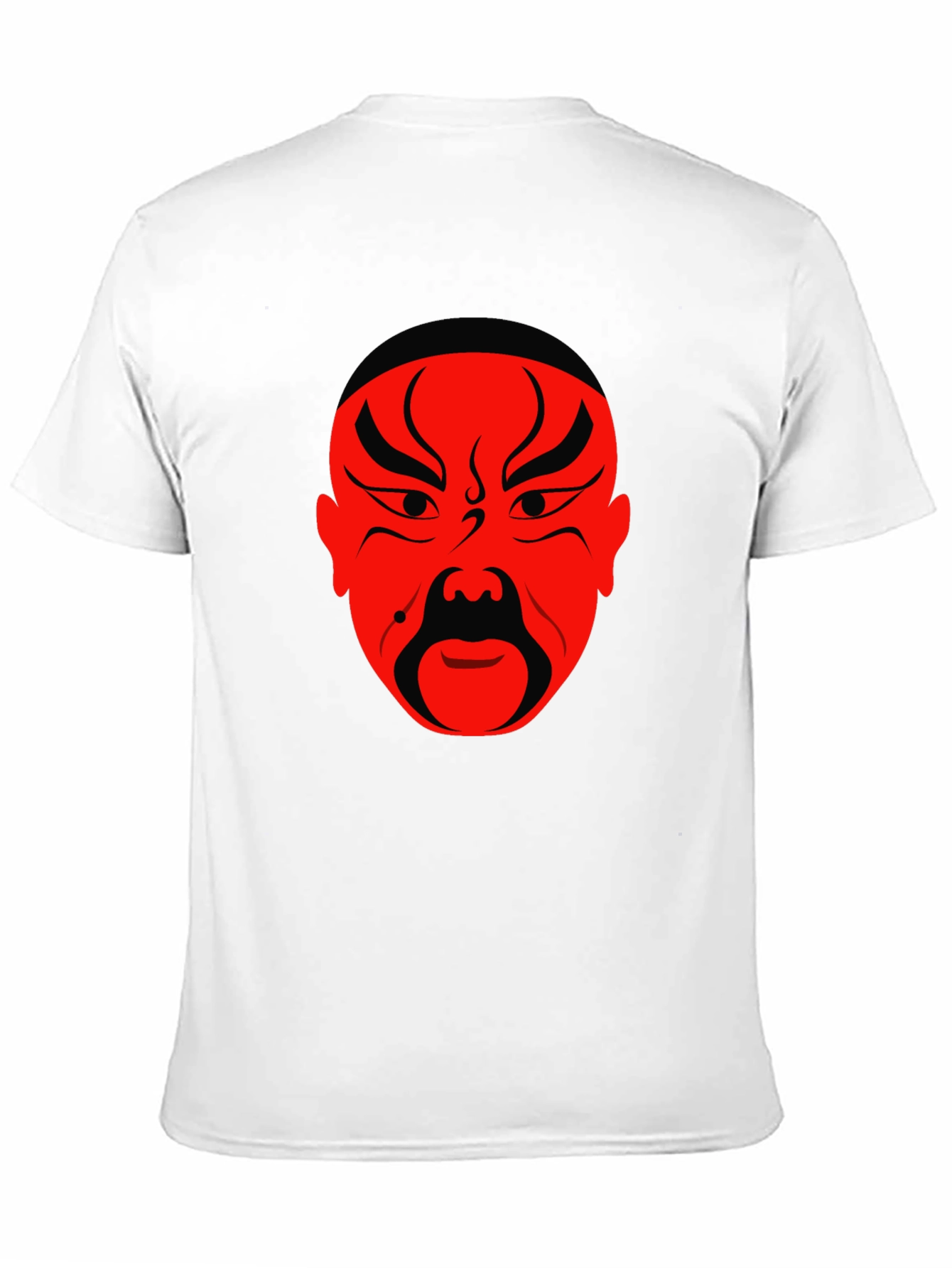 Dramatic Red Face Black T-Shirt