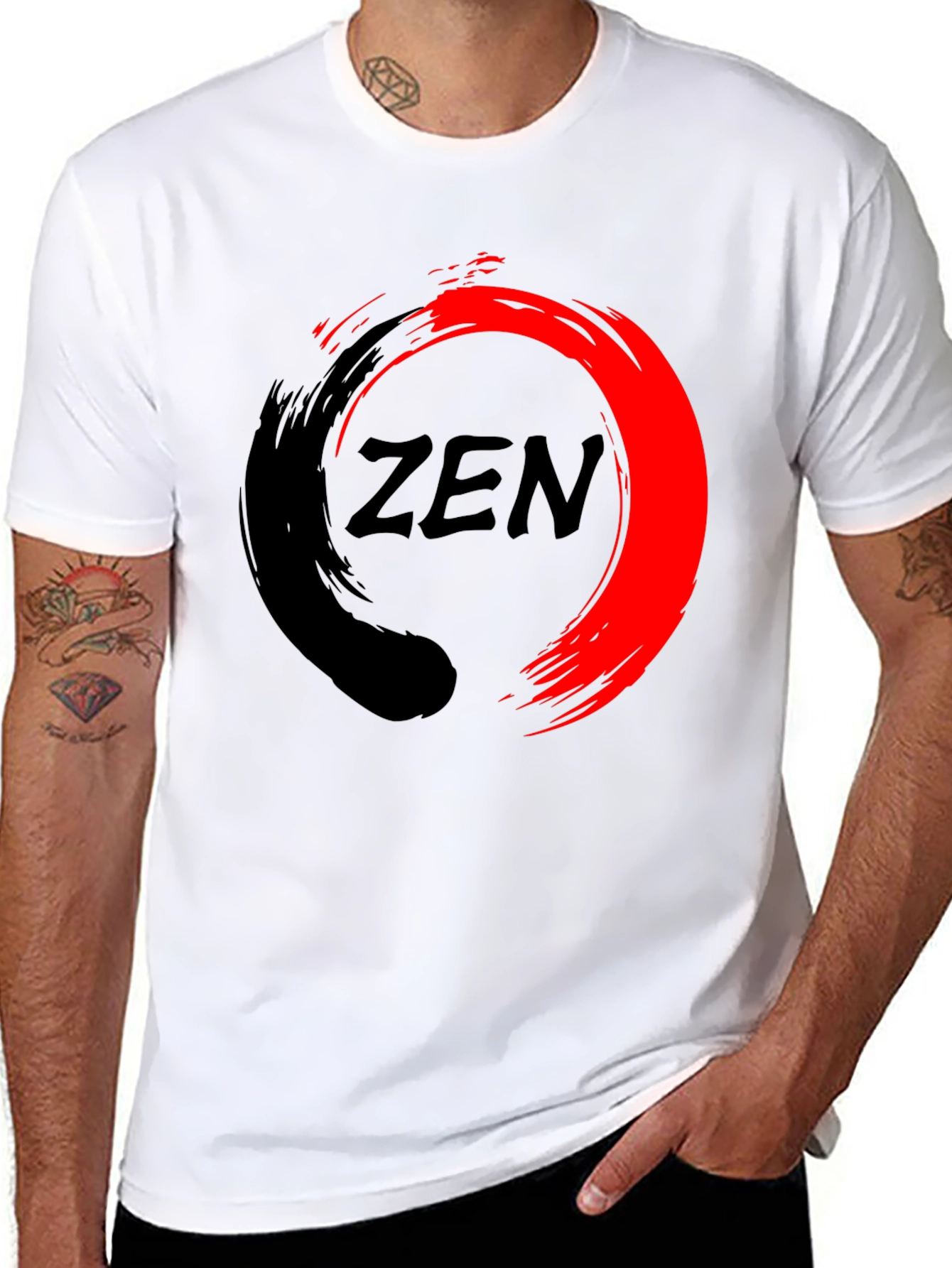 Zen Circle T-Shirt - Mens Crew Neck Tee