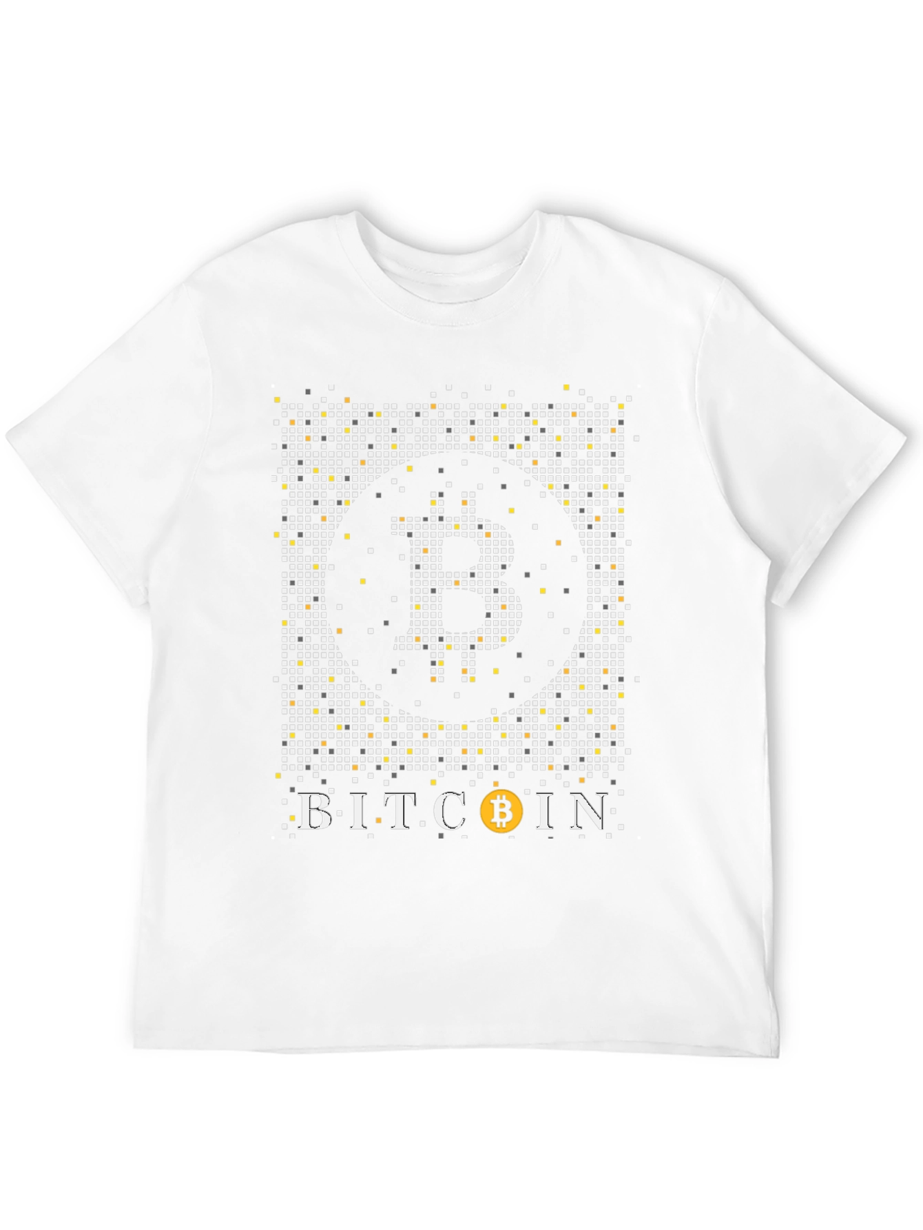 Bitcoin Pixel Art Black Graphic Tee