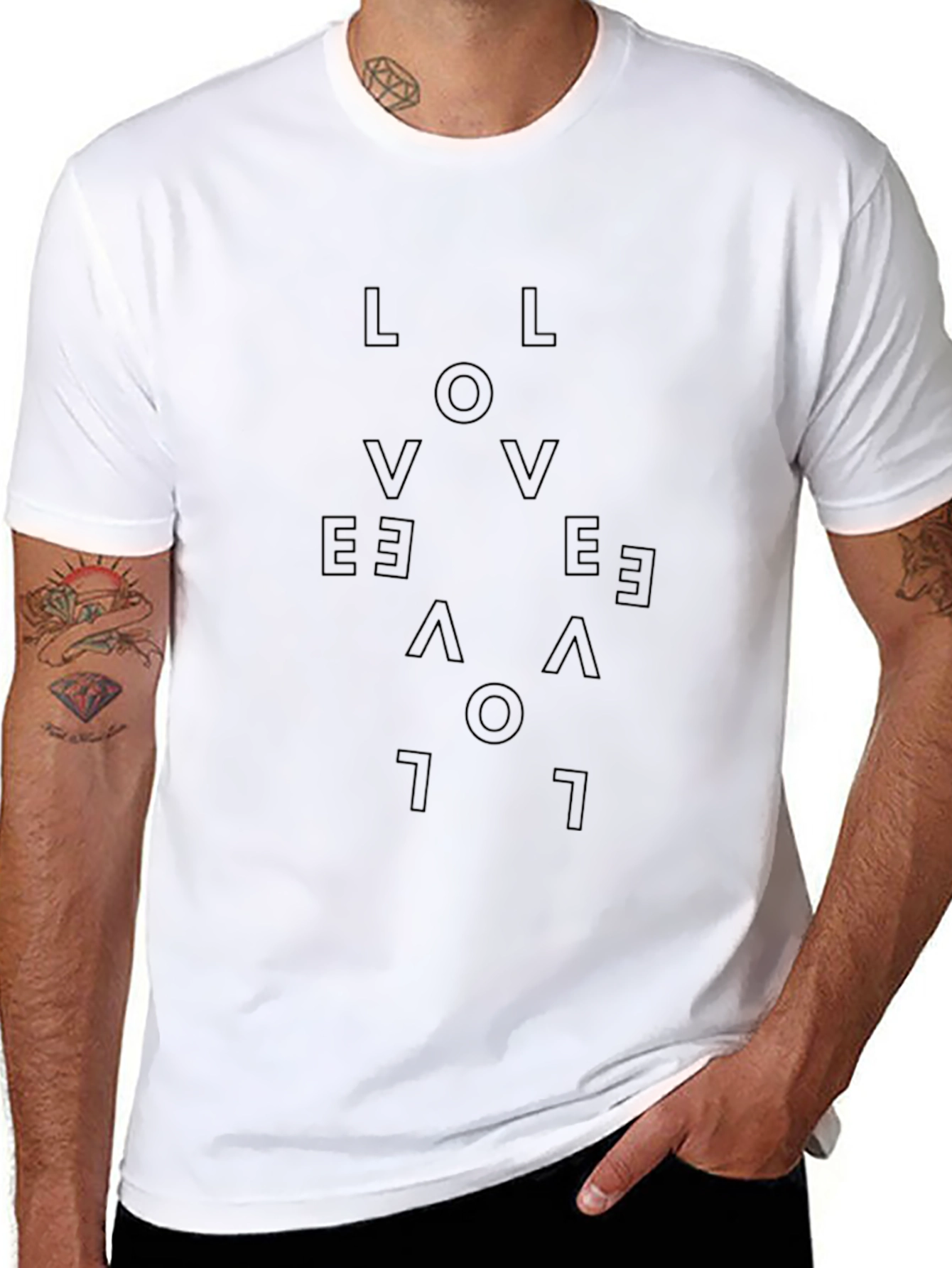 LOVE Graphic Print Black T-Shirt