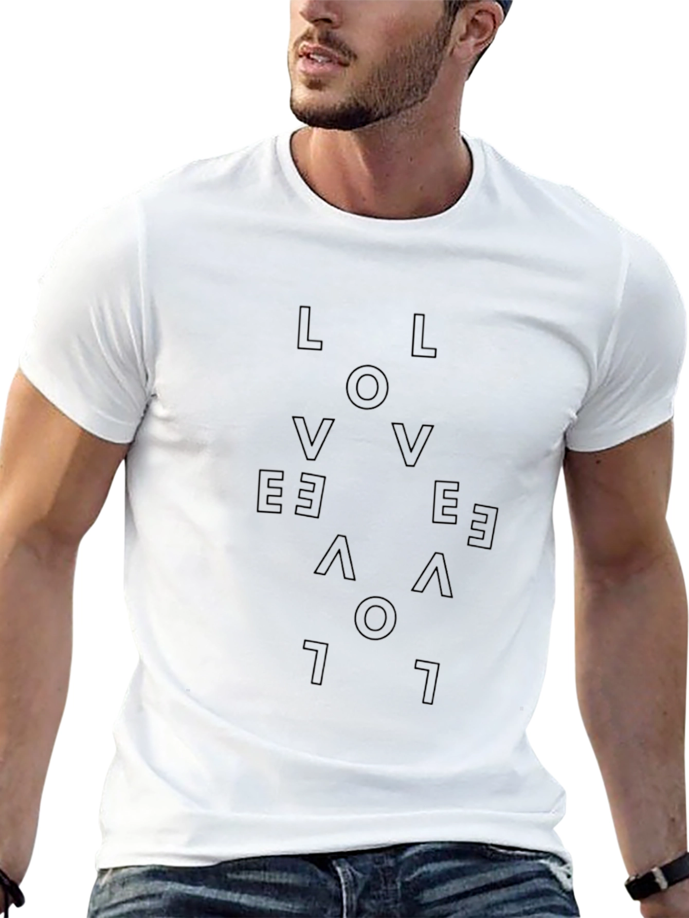 LOVE Graphic Print Black T-Shirt