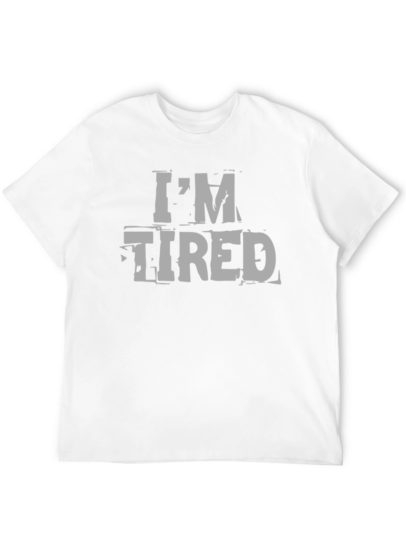 Im Tired Graphic Tee - Black Cotton Casual Wear