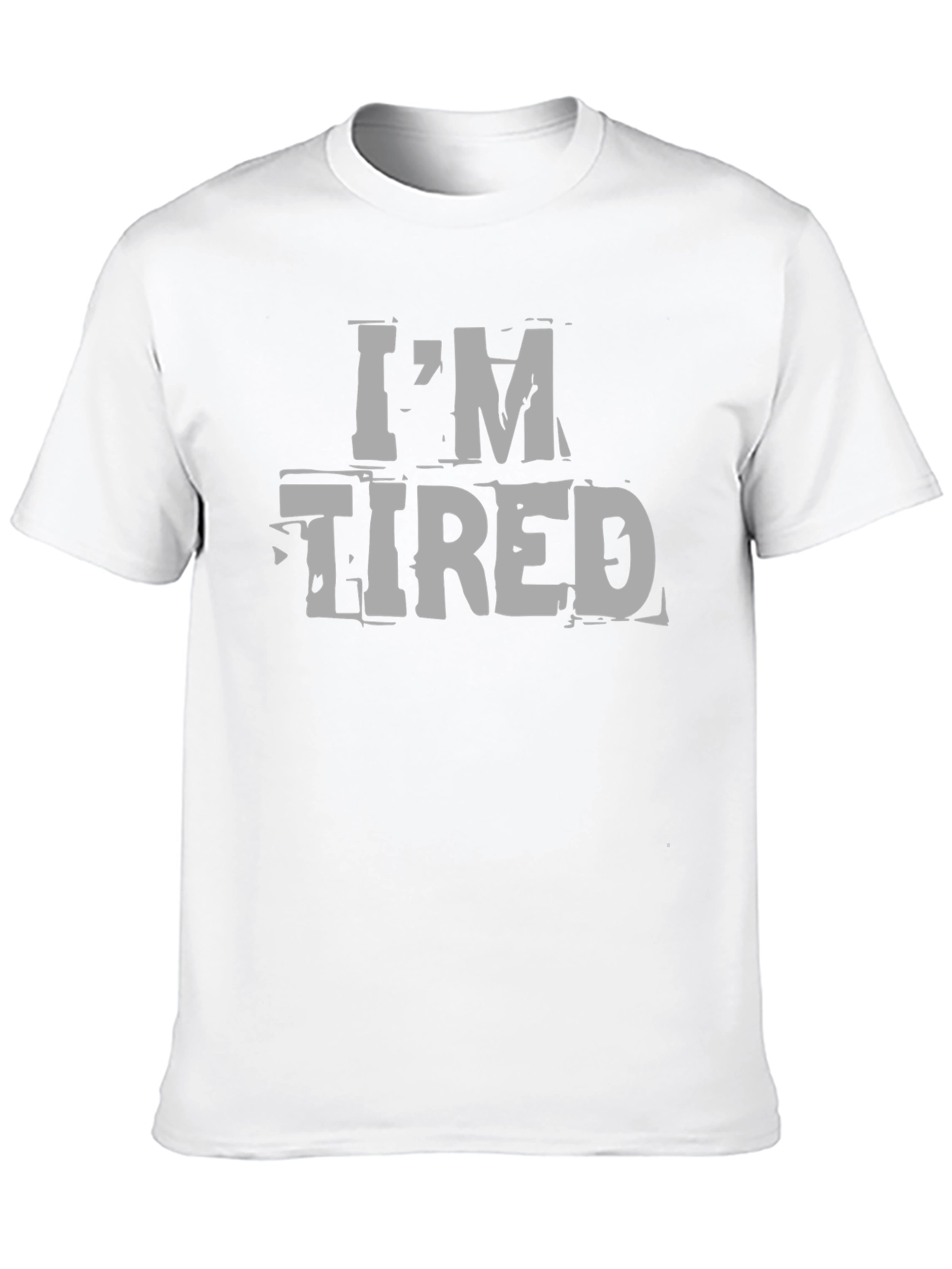 Im Tired Graphic Tee - Black Cotton Casual Wear