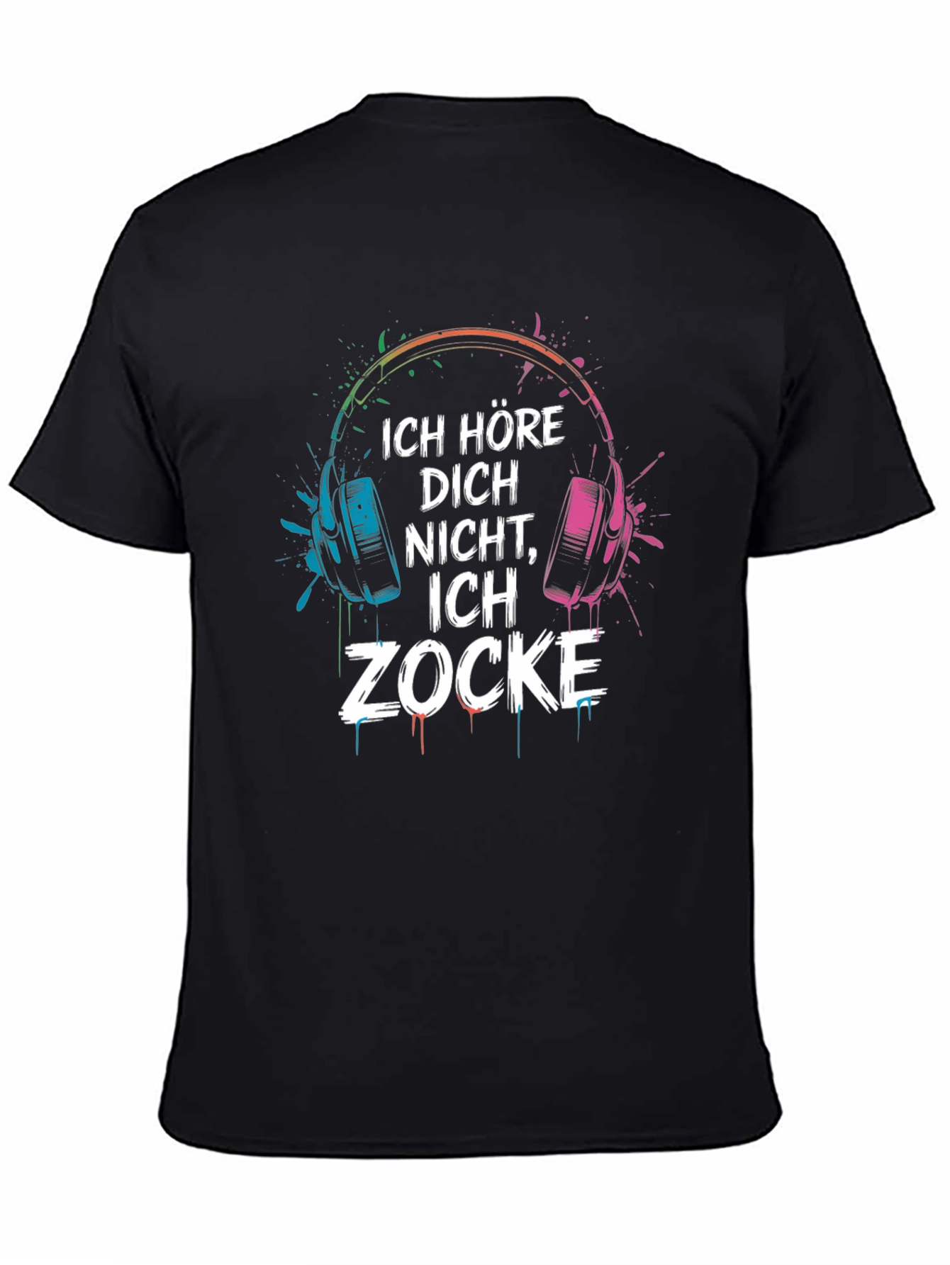 Ich Zocke Gamer T-Shirt - Headphones Graphic
