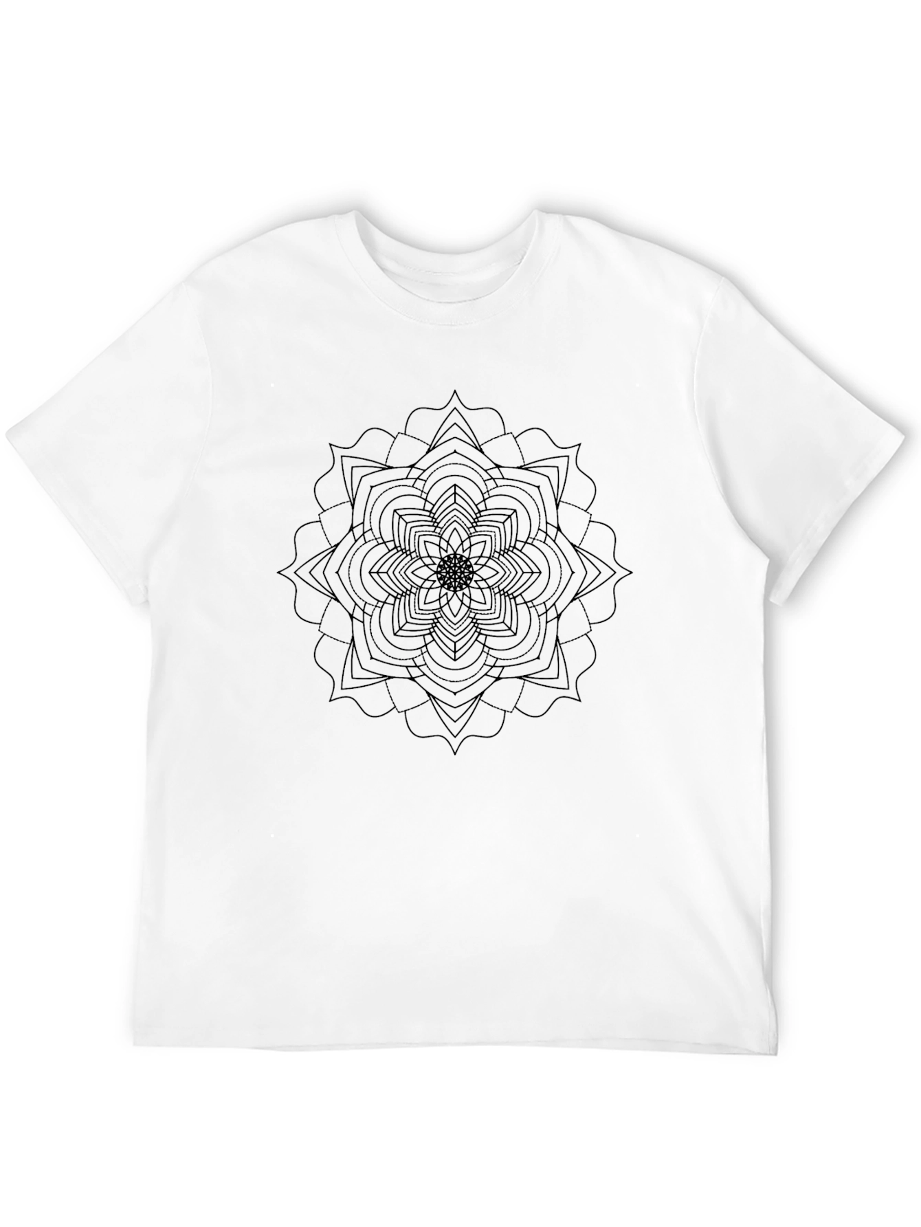 Black Mandala Graphic Tee - Stylish & Comfortable