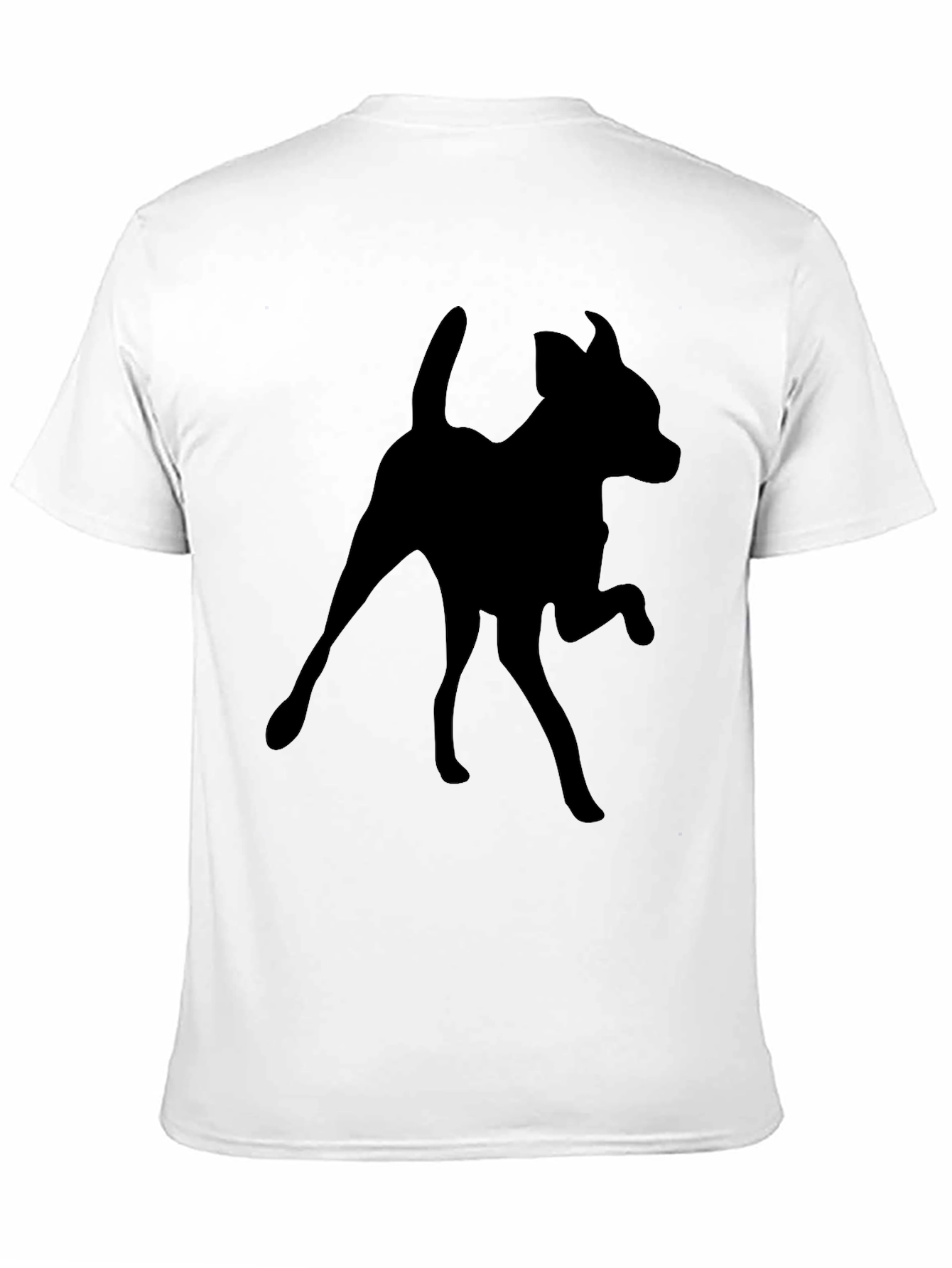 Dog Silhouette Black T-Shirt | Mens Casual Tee