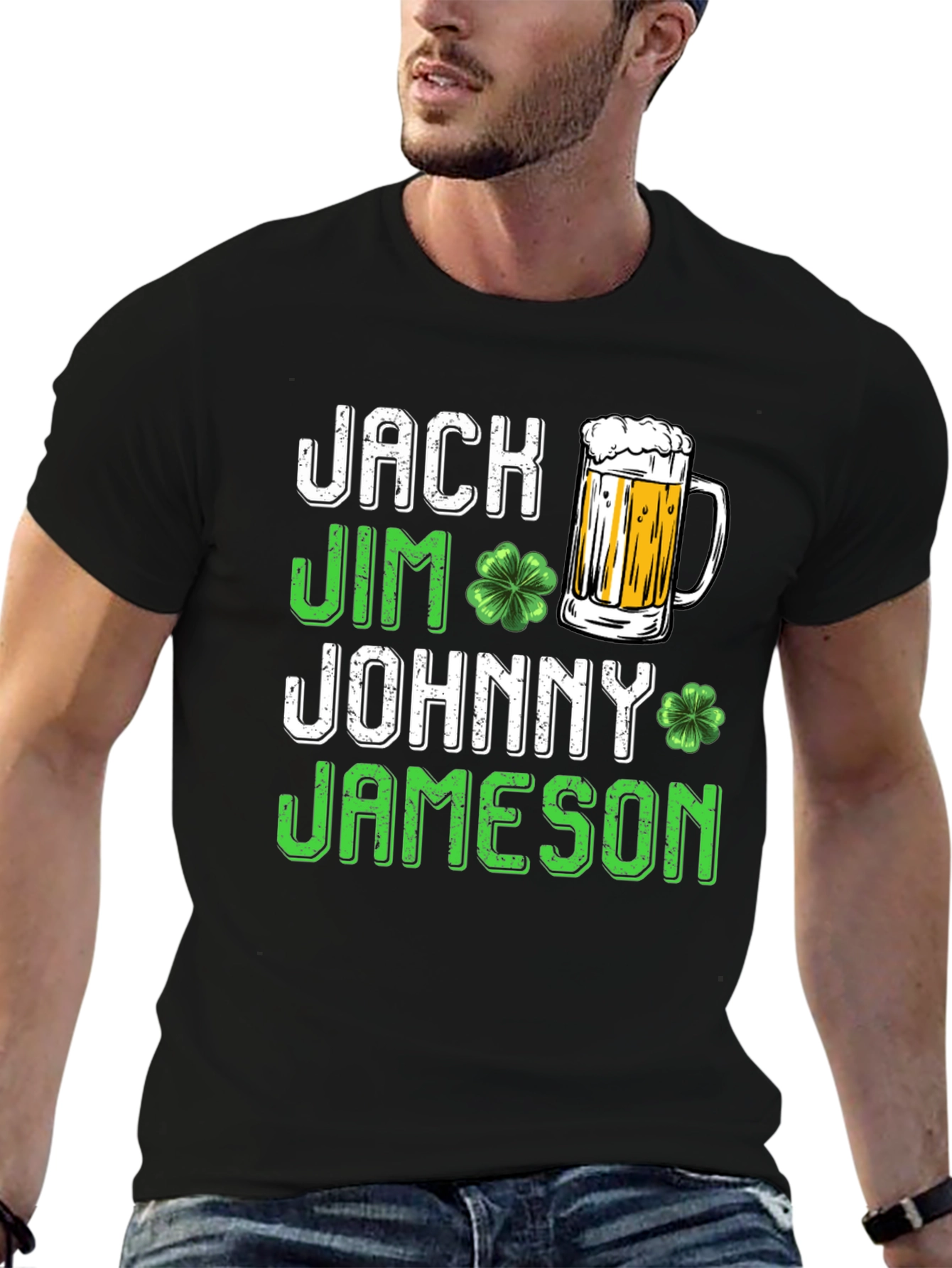 St. Patricks Day Beer T-Shirt Jack Jim Johnny Jameson