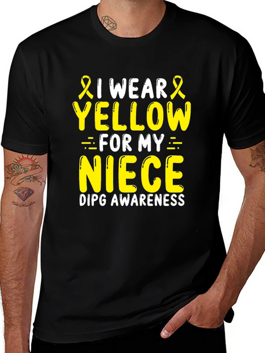 I Wear Yellow for My Niece - DIPG Awareness T-Shirt