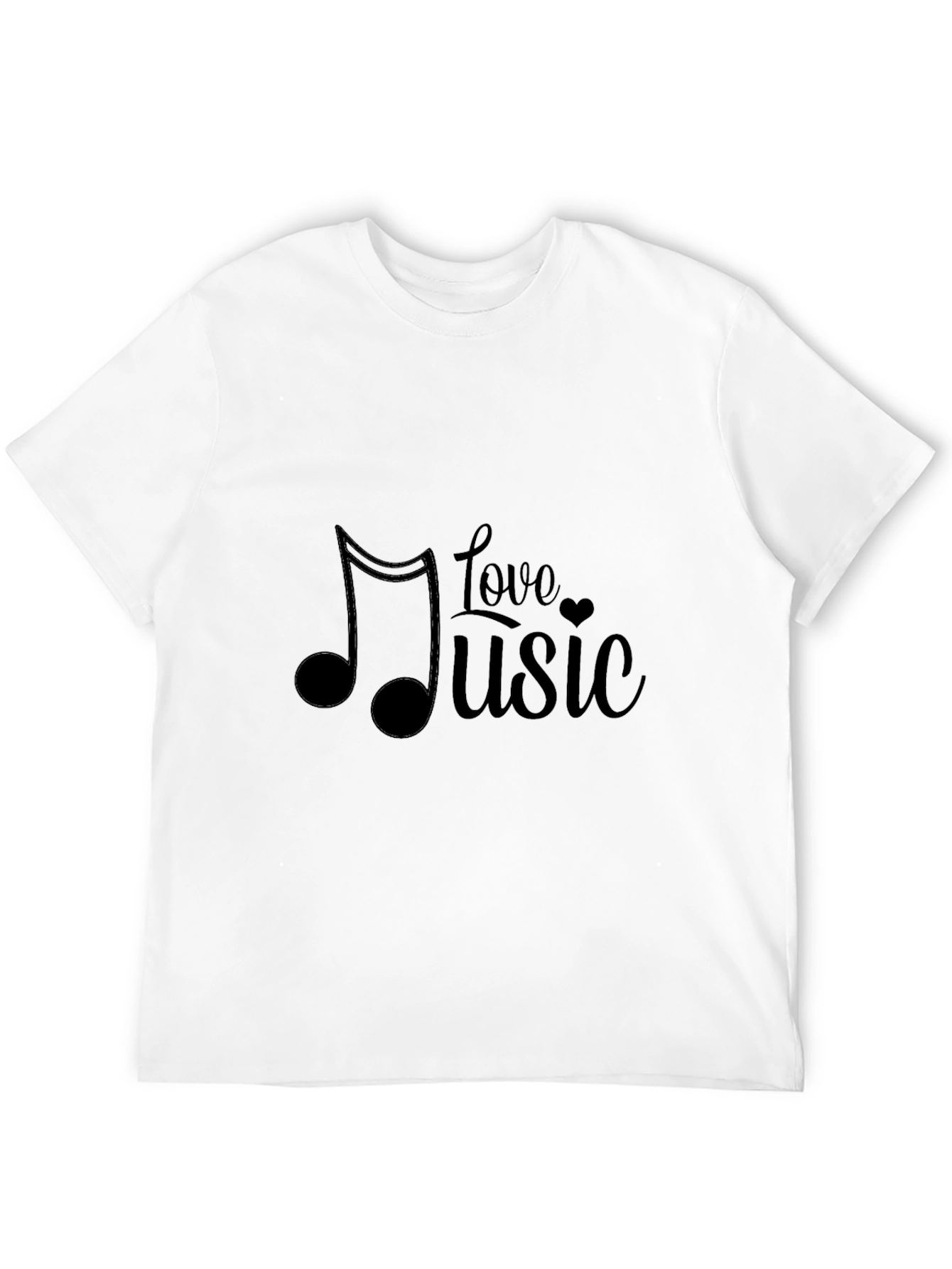 Love Music Black T-Shirt - Stylish Graphic Tee