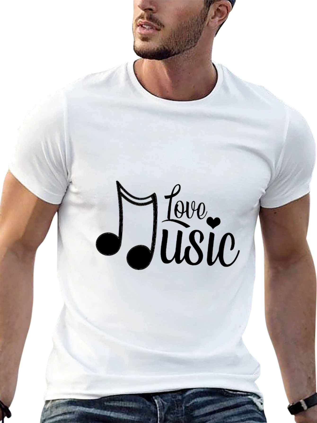 Love Music Black T-Shirt - Stylish Graphic Tee