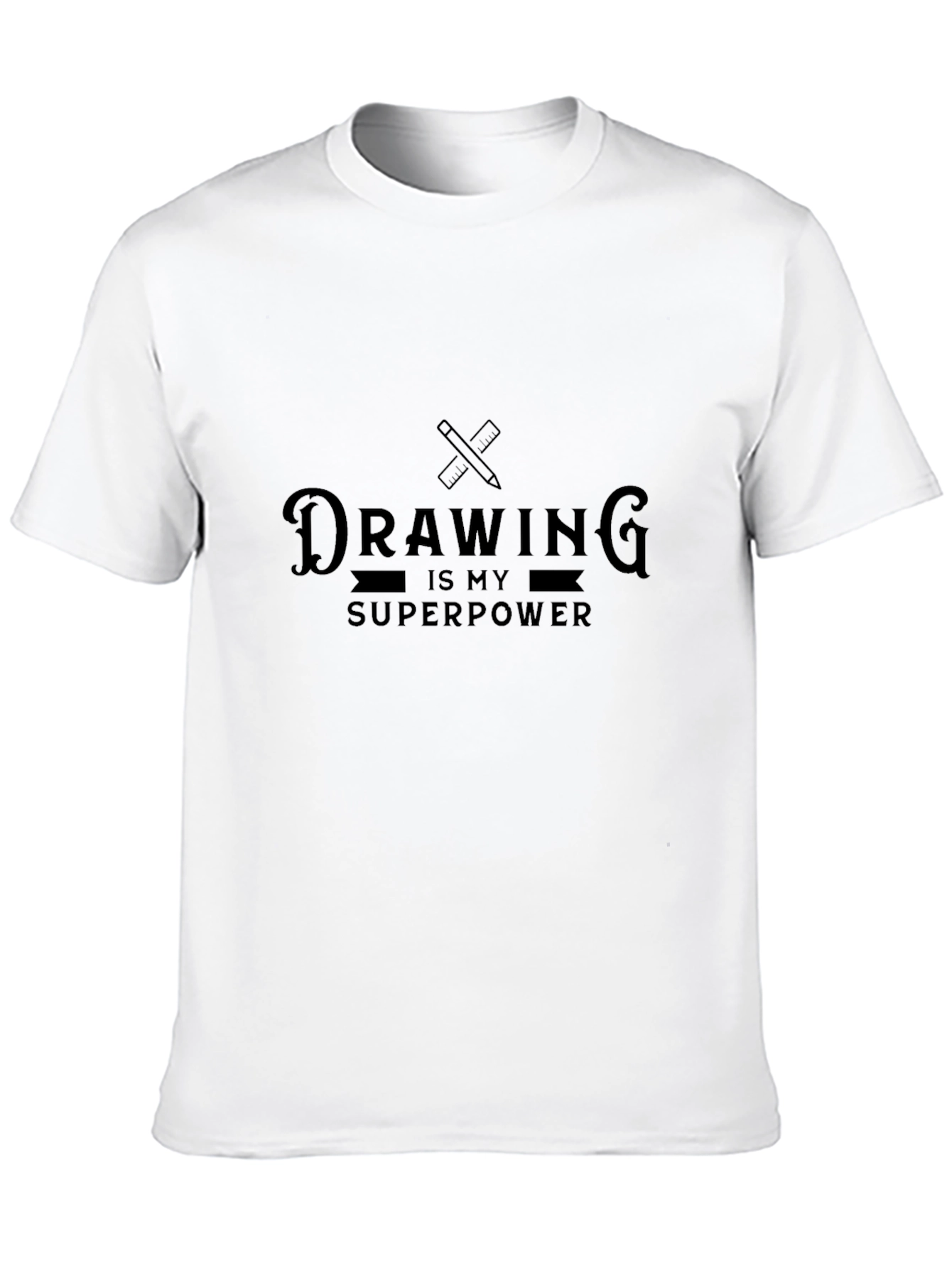 Drawing is My Superpower Black T-Shirt