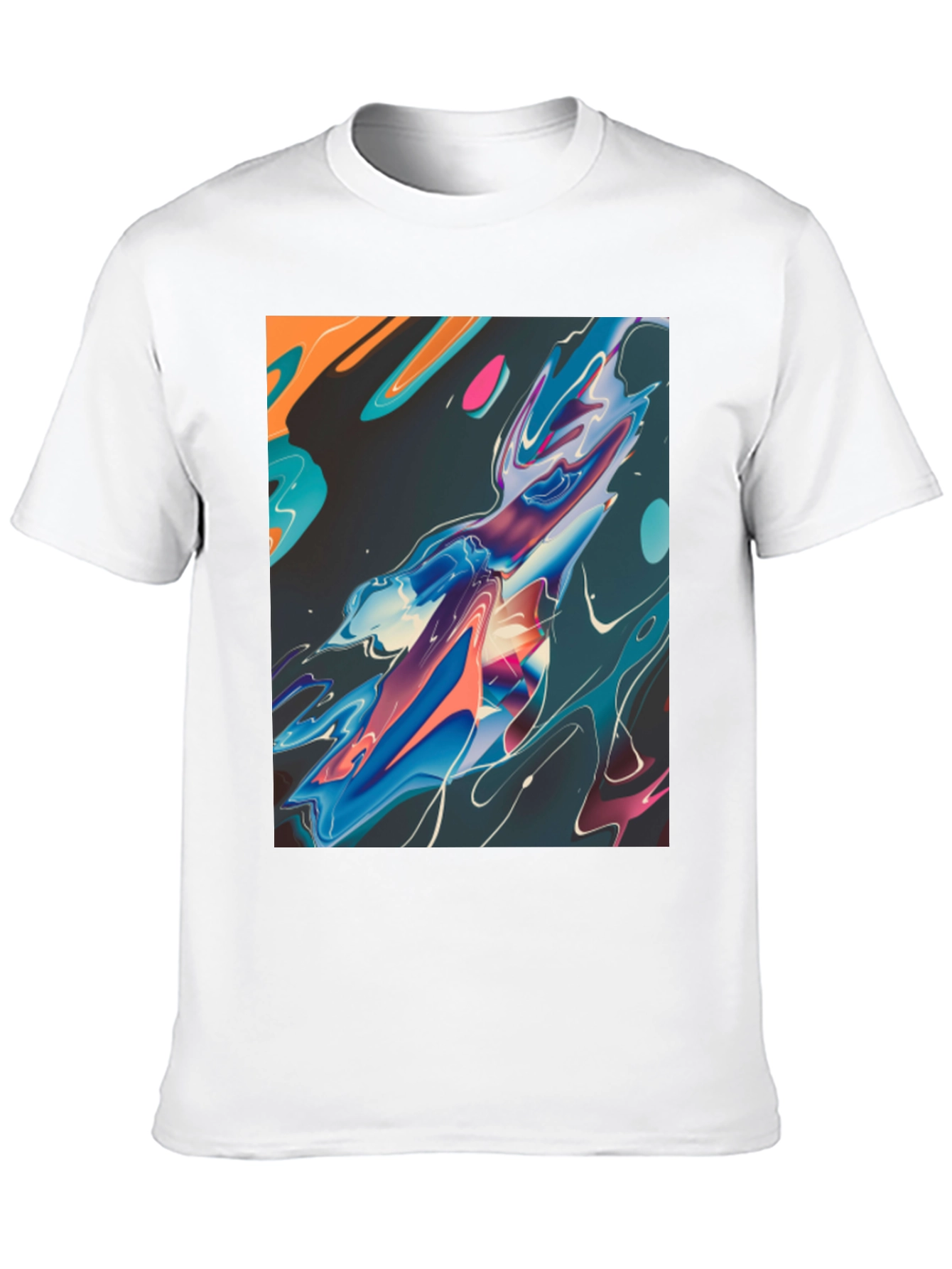 Abstract Art Graphic Tee - Black