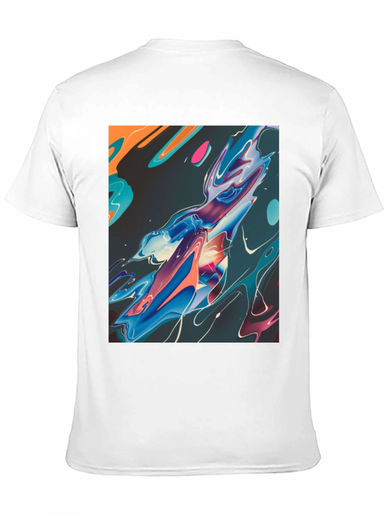 Abstract Art Graphic Tee - Black