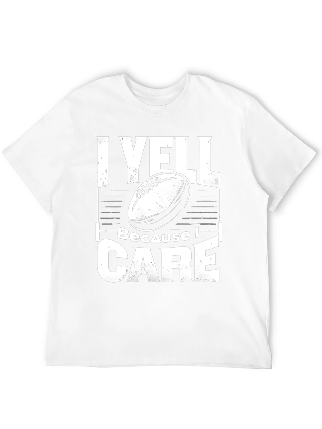 I Yell Because I Care Black T-Shirt