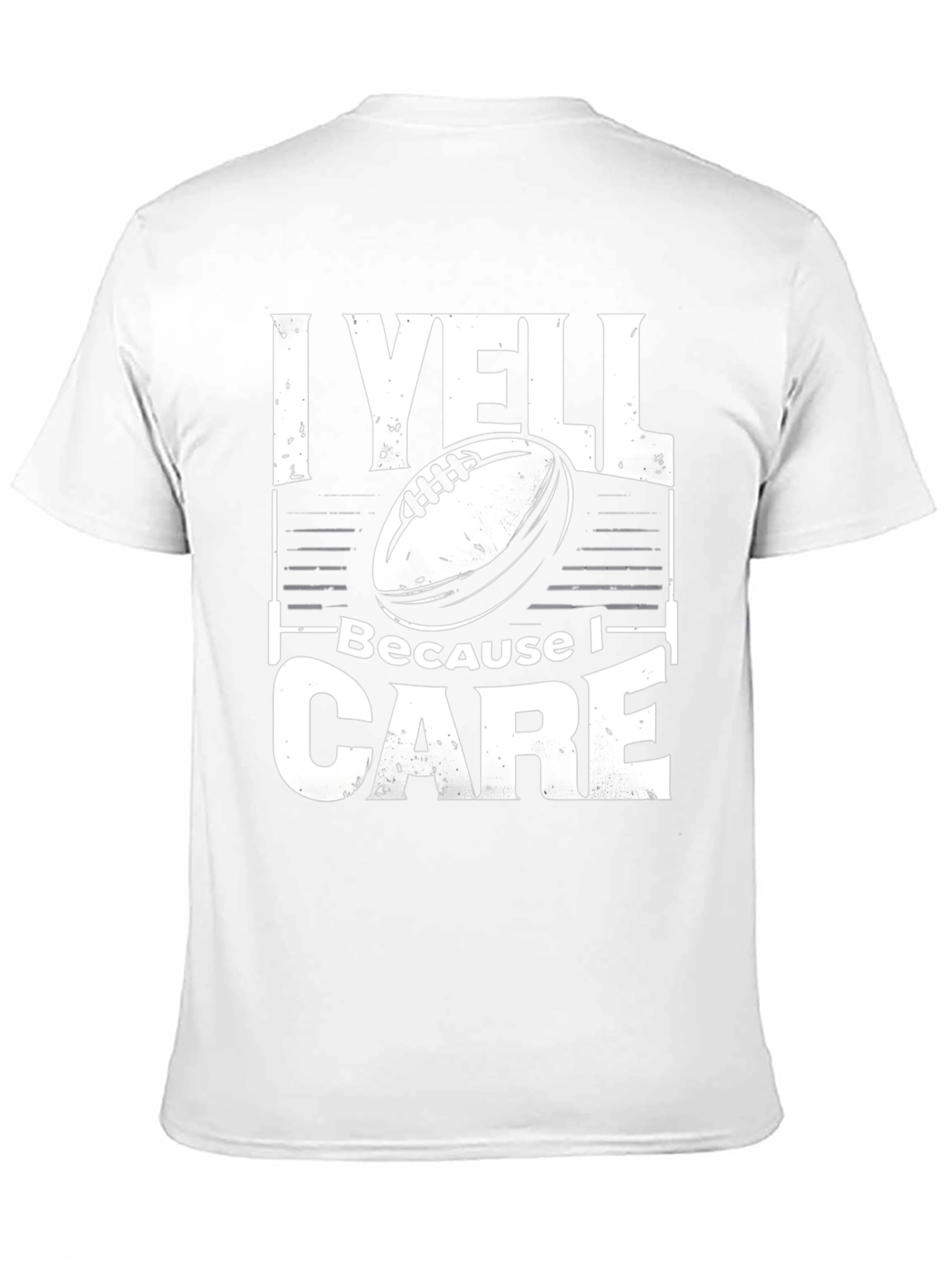 I Yell Because I Care Black T-Shirt