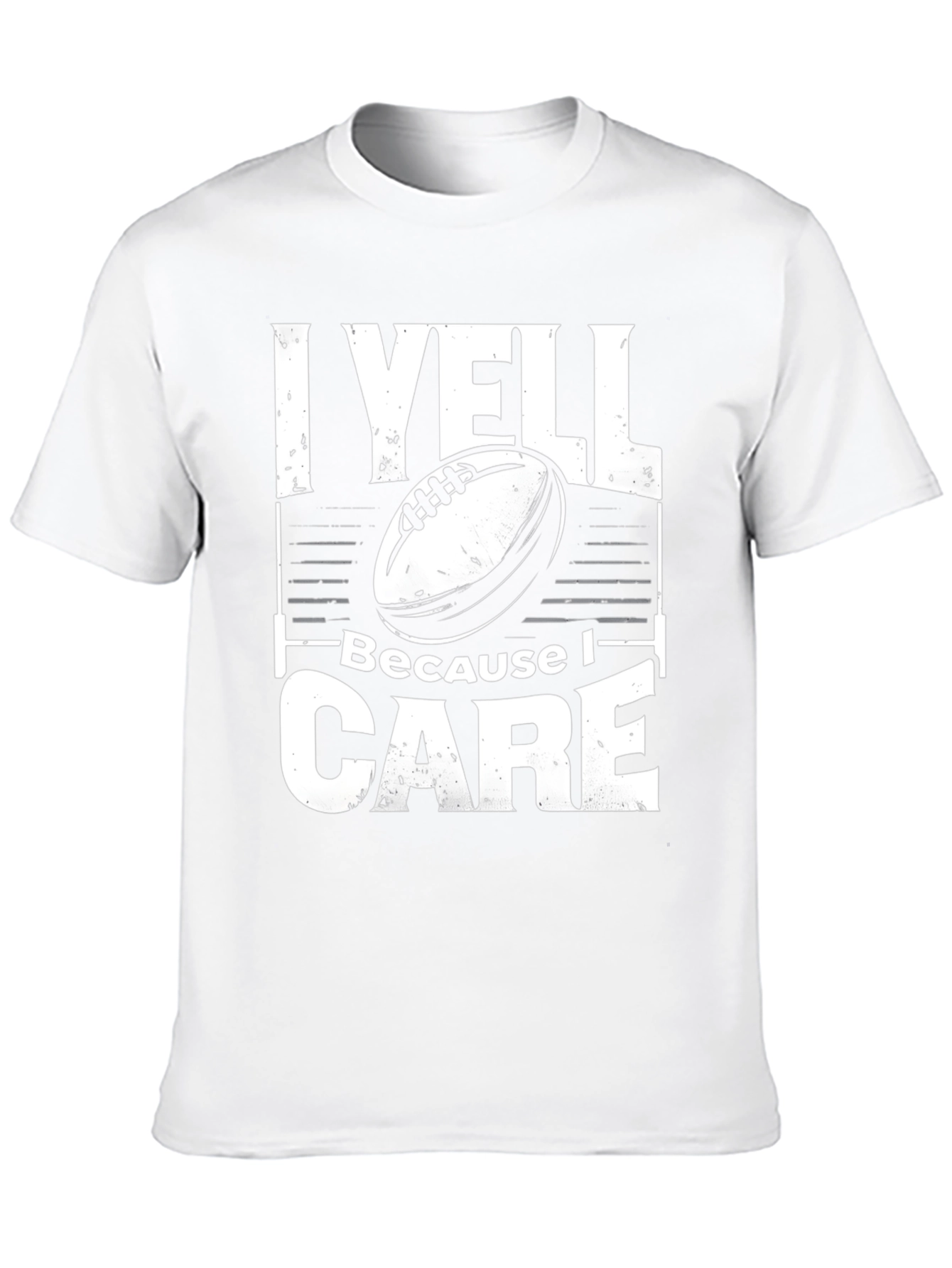 I Yell Because I Care Black T-Shirt