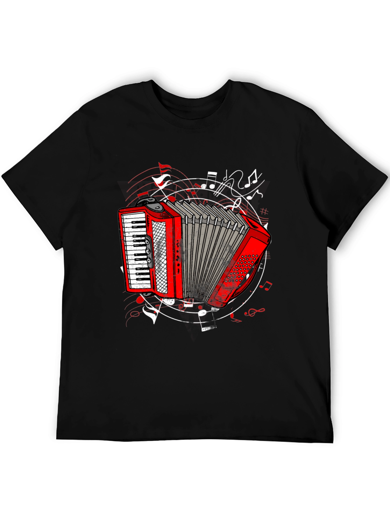 Accordion Graphic Black T-Shirt