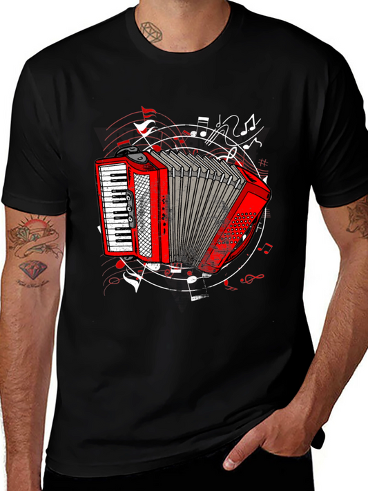 Accordion Graphic Black T-Shirt