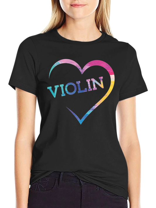 Violin Heart T-Shirt - Music Lover Tee