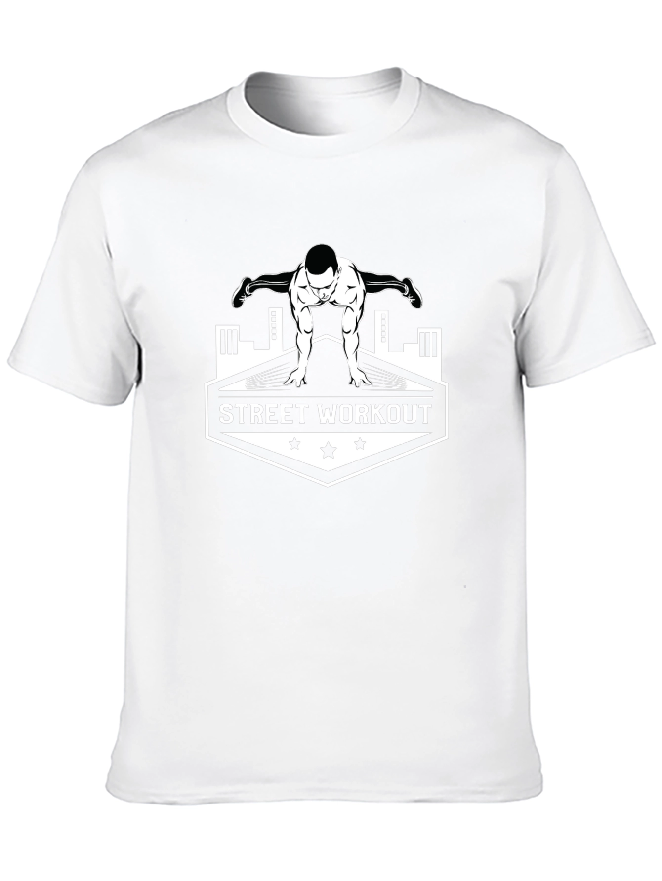 Street Workout Graphic T-Shirt - Black