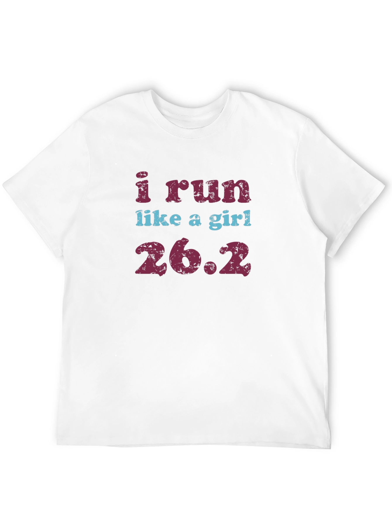 I Run Like a Girl 26.2 Black Graphic Tee