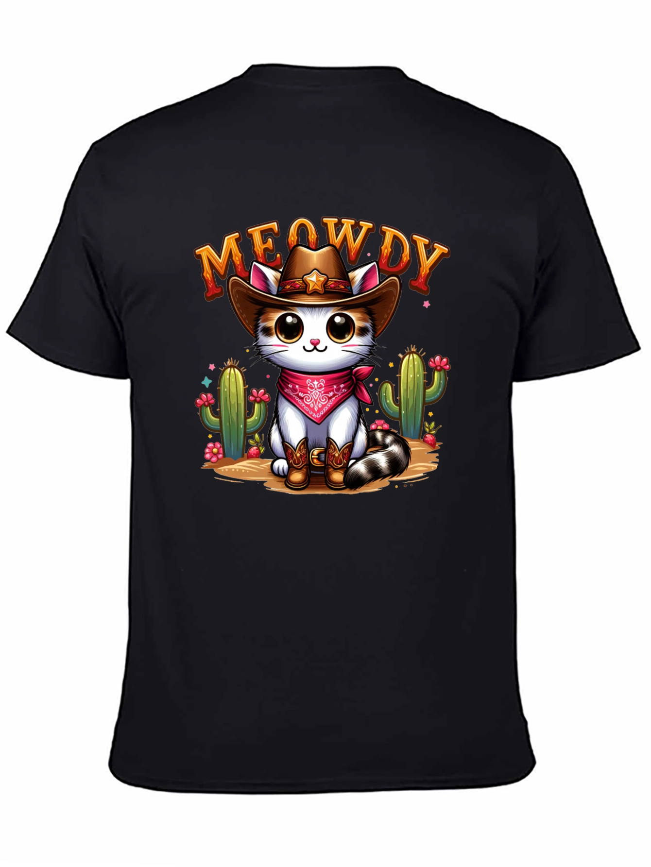 Meowdy Cowboy Cat Graphic Tee