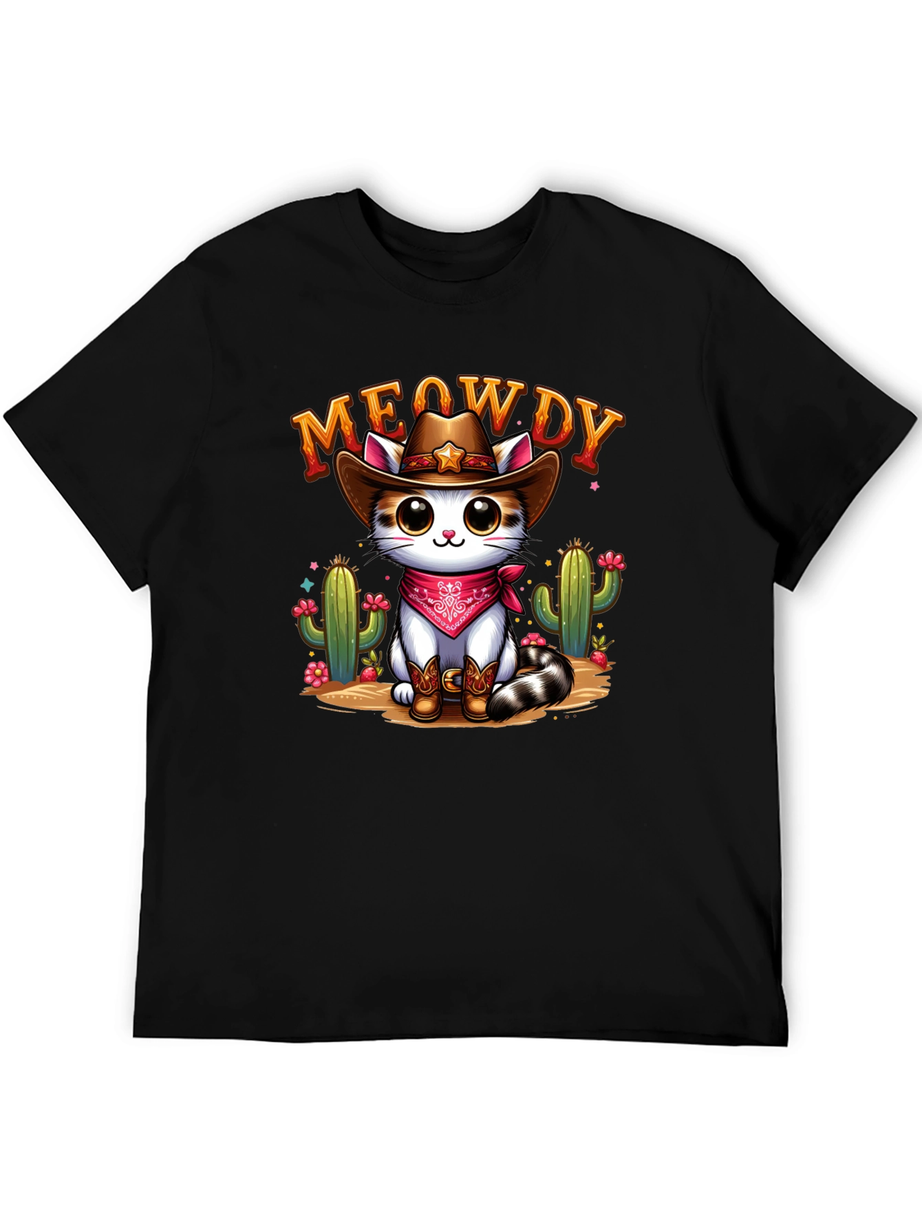 Meowdy Cowboy Cat Graphic Tee