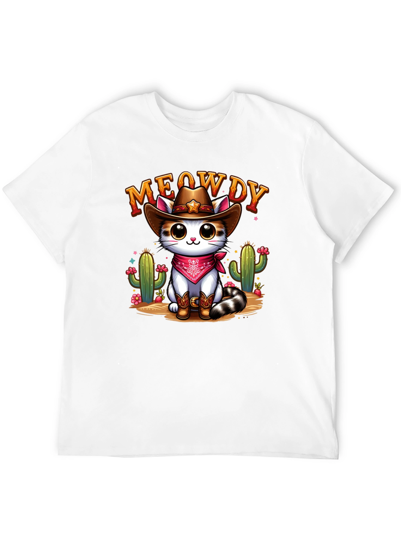 Meowdy Cowboy Cat Graphic Tee