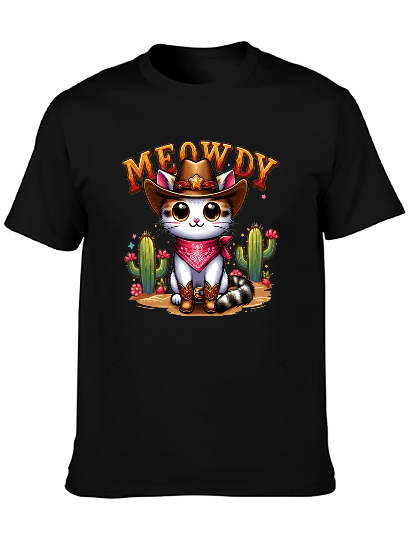 Meowdy Cowboy Cat Graphic Tee