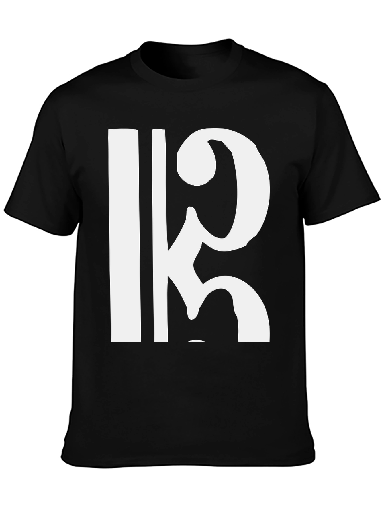 Bold Clef Graphic Black Tee