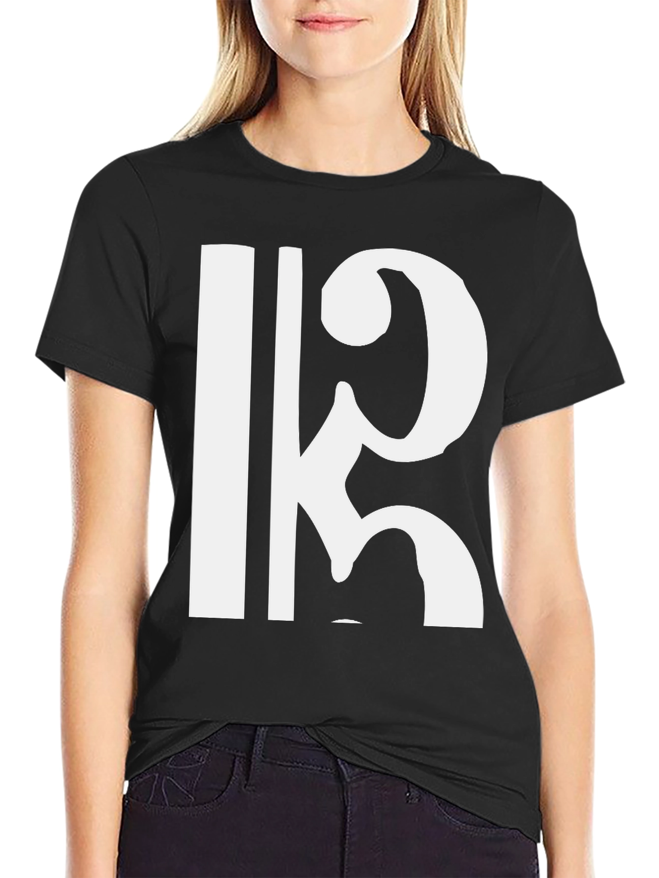 Bold Clef Graphic Black Tee