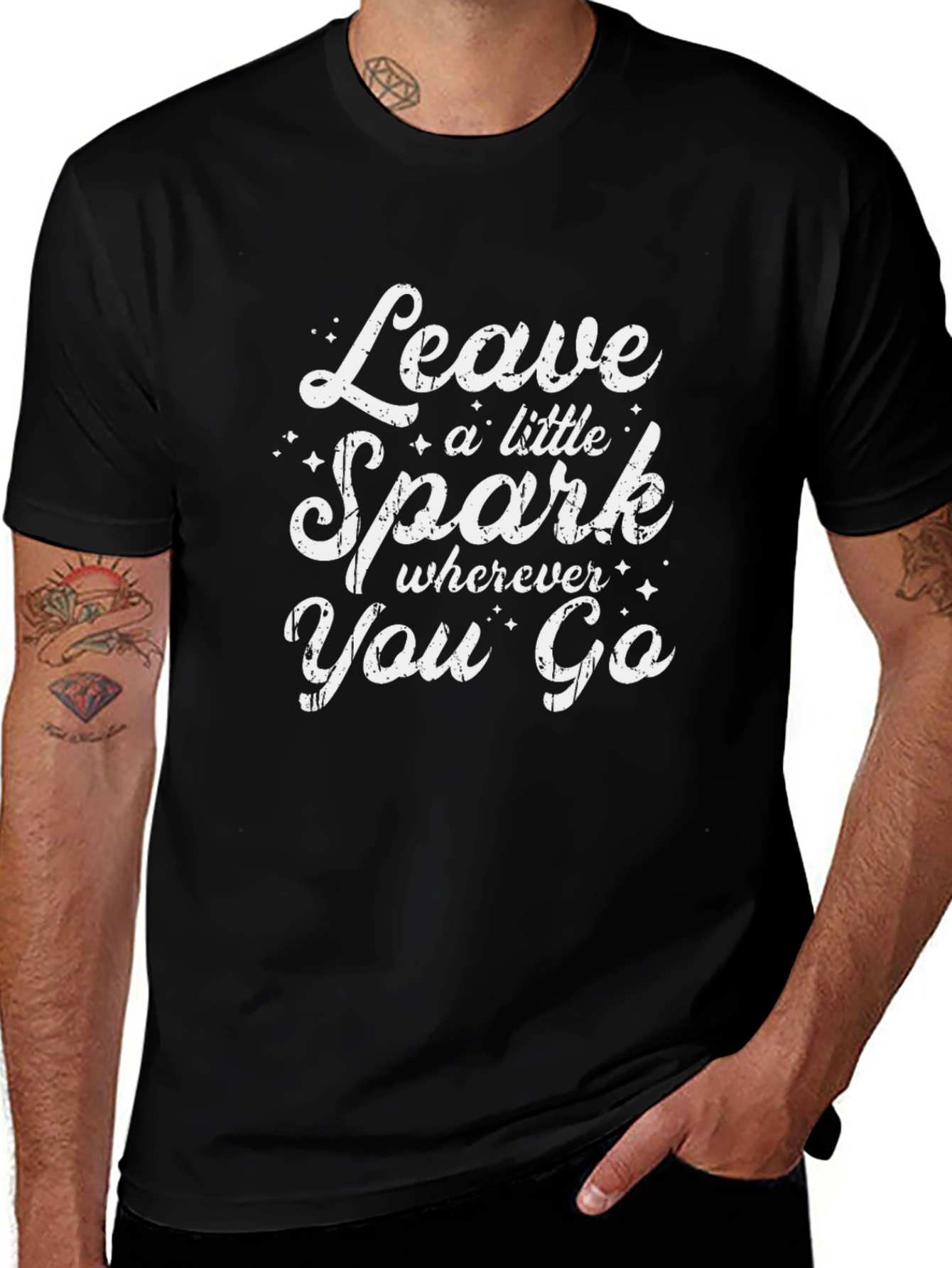 Leave a Little Spark T-Shirt - Inspiring Graphic Tee