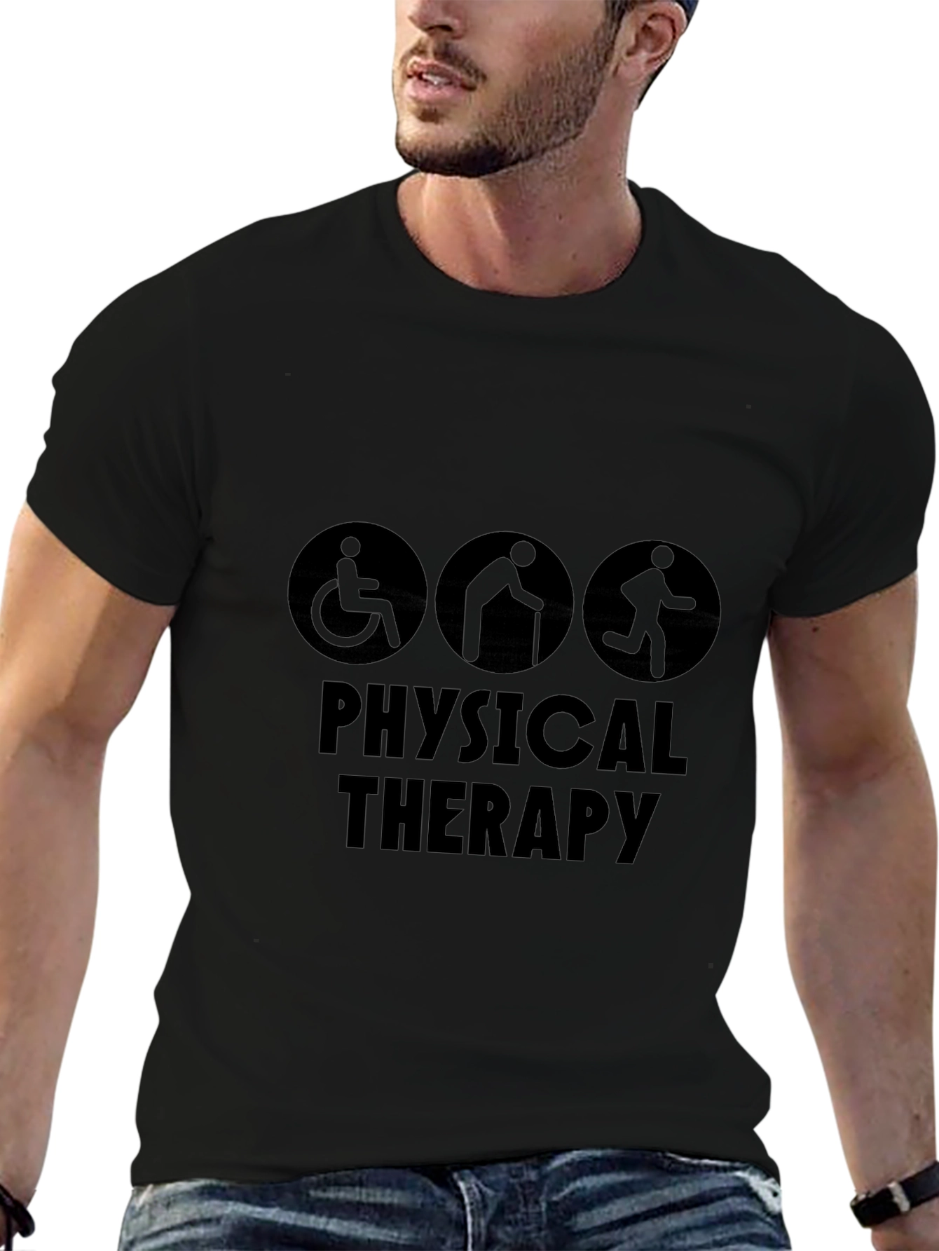 Physical Therapy T-Shirt: Unisex Black Tee