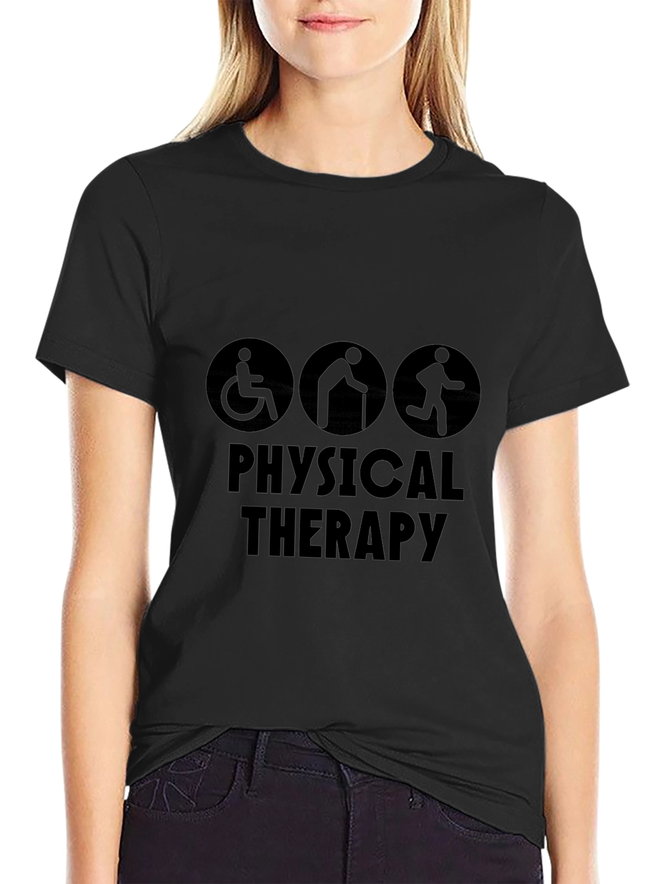 Physical Therapy T-Shirt: Unisex Black Tee