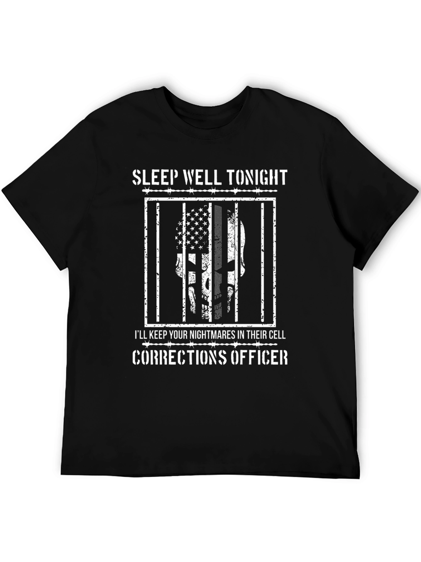 Corrections Officer Skull Graphic Tee