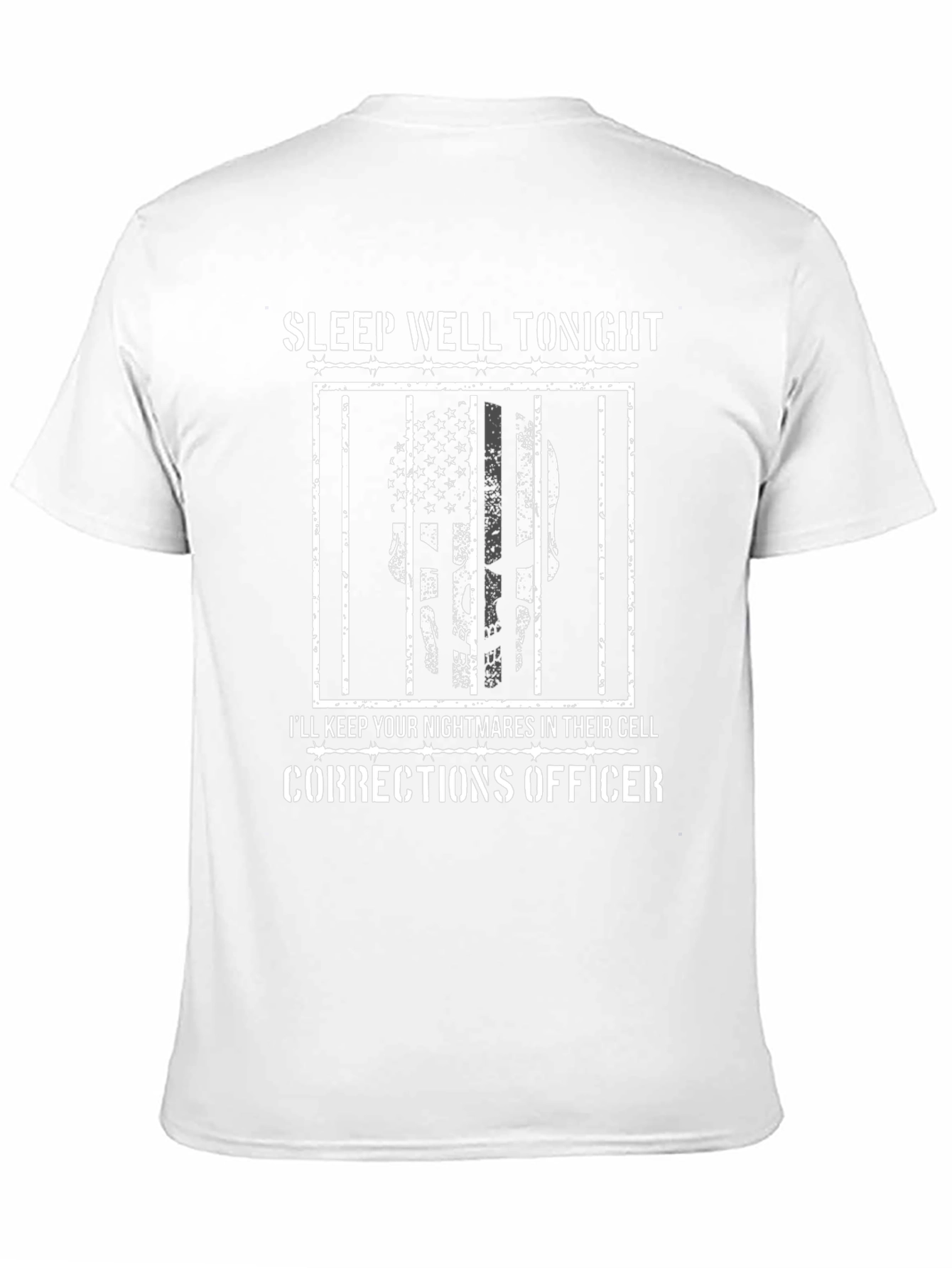 Corrections Officer Skull Graphic Tee