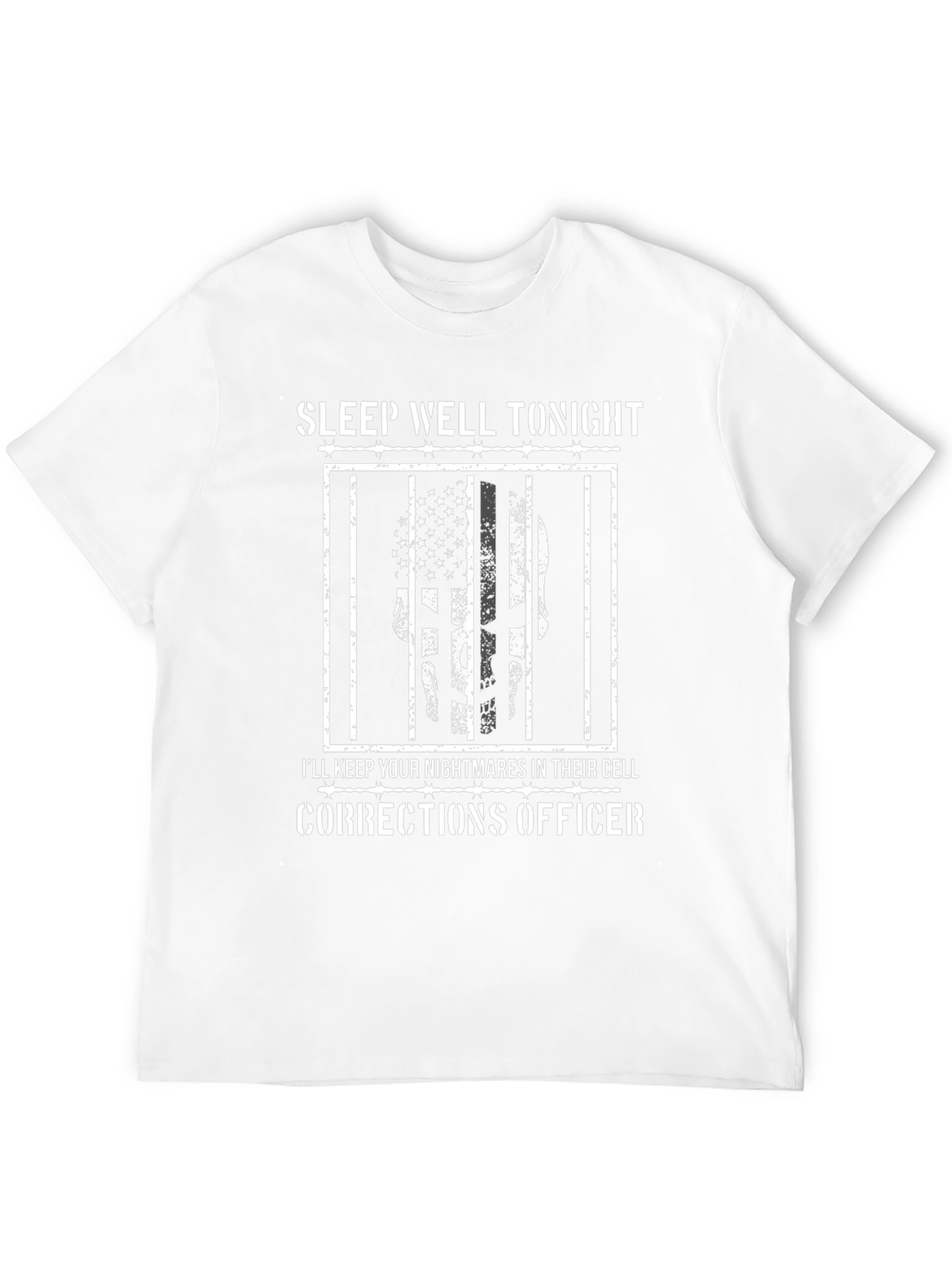 Corrections Officer Skull Graphic Tee