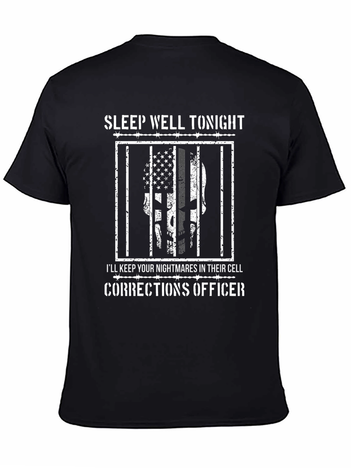 Corrections Officer Skull Graphic Tee