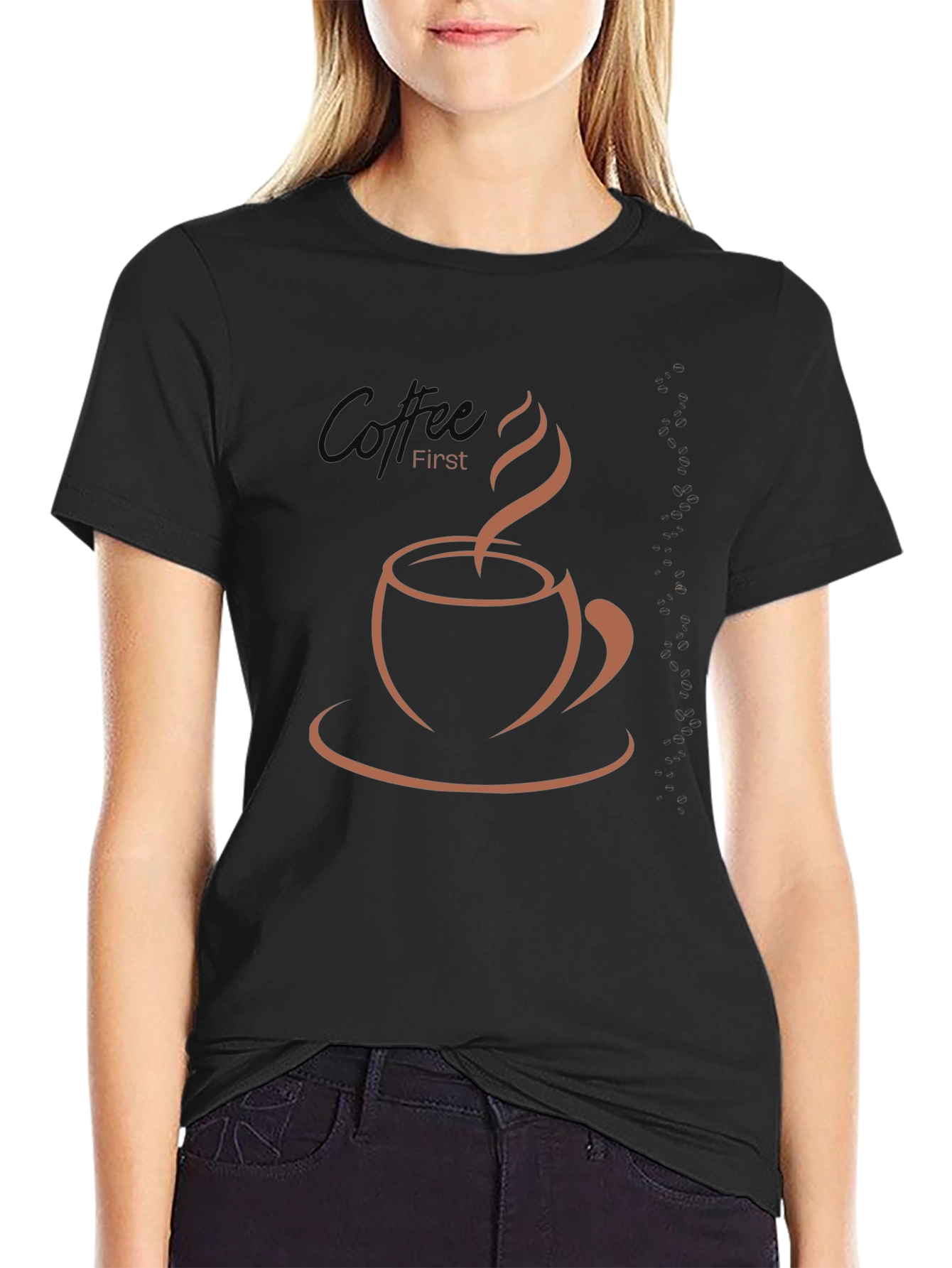 Coffee First Graphic T-Shirt