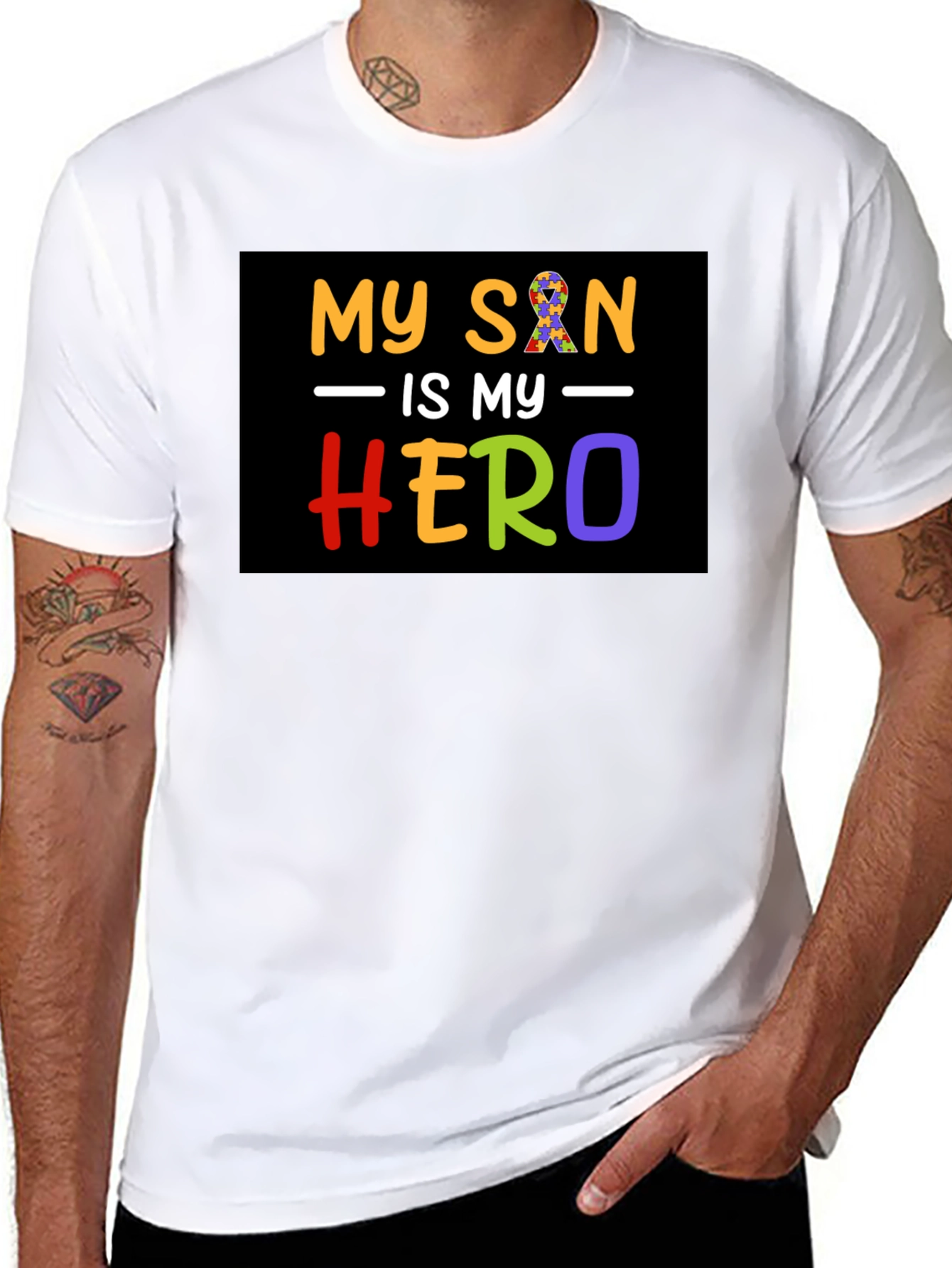 My Son is My Hero Autism Awareness T-Shirt