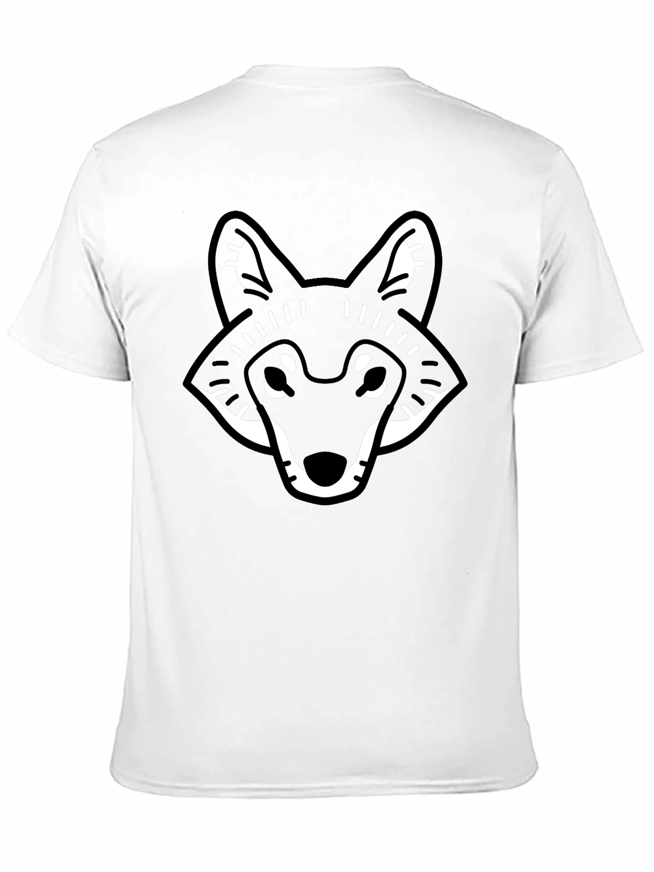 Cool Graphic Wolf Head Black T-Shirt