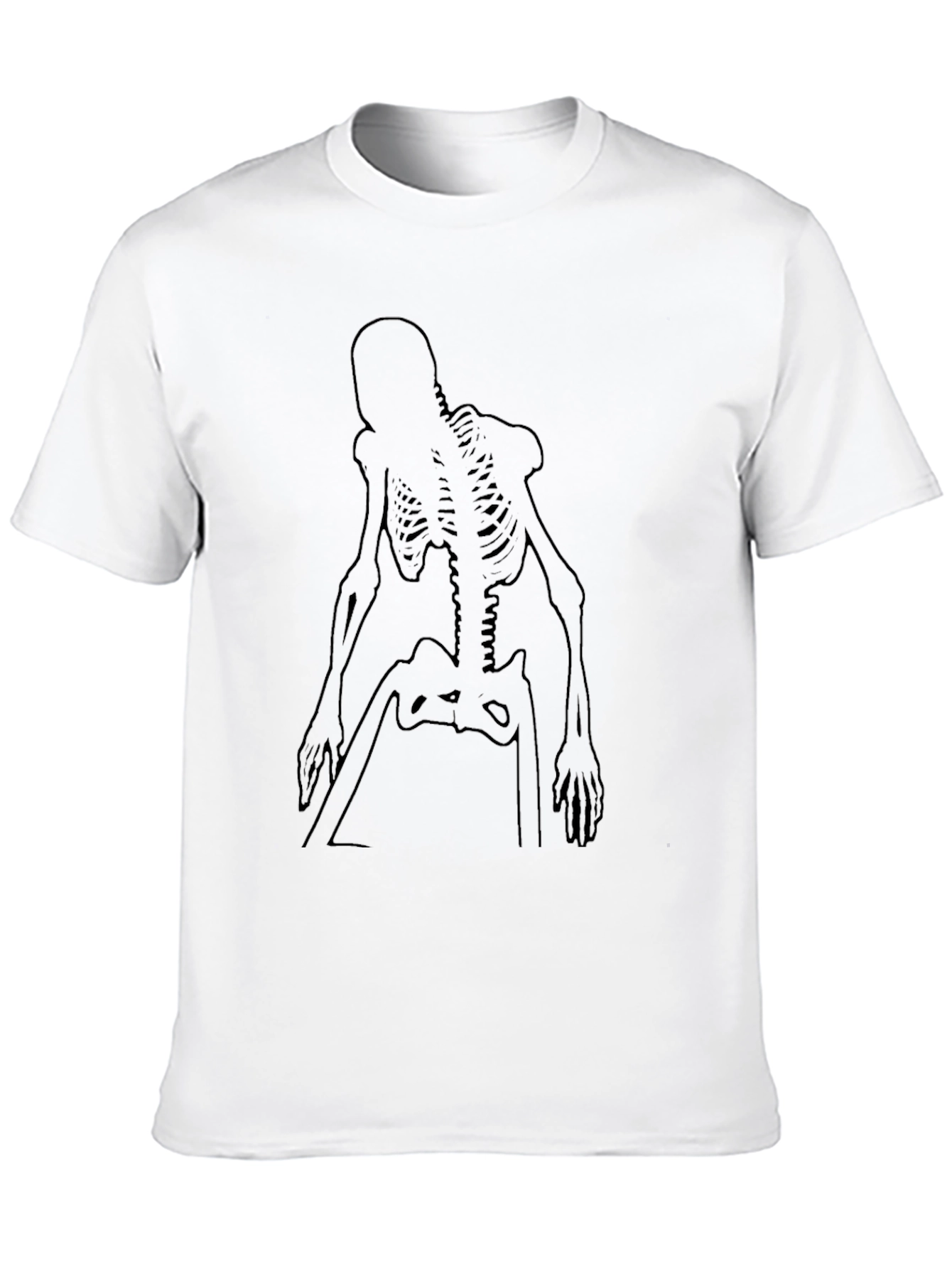 Skeleton Graphic Print Black T-Shirt