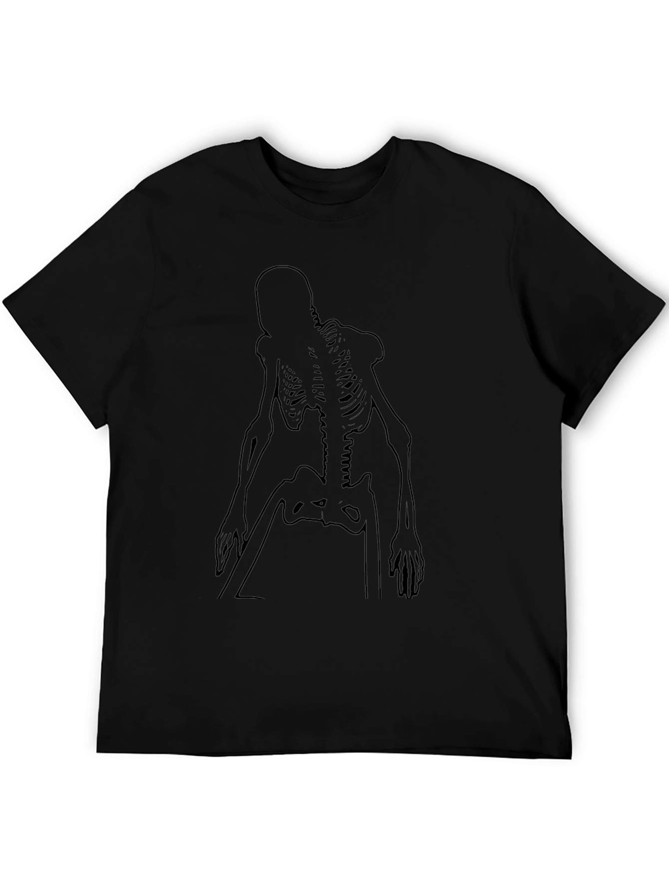 Skeleton Graphic Print Black T-Shirt