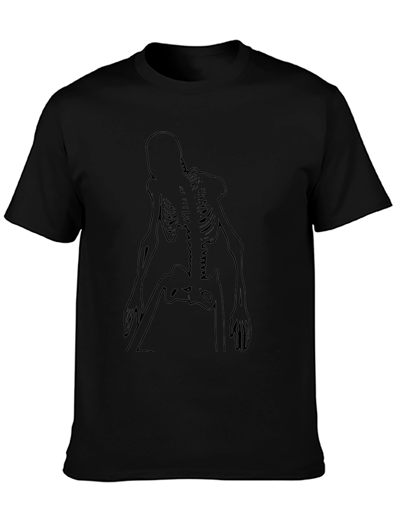 Skeleton Graphic Print Black T-Shirt