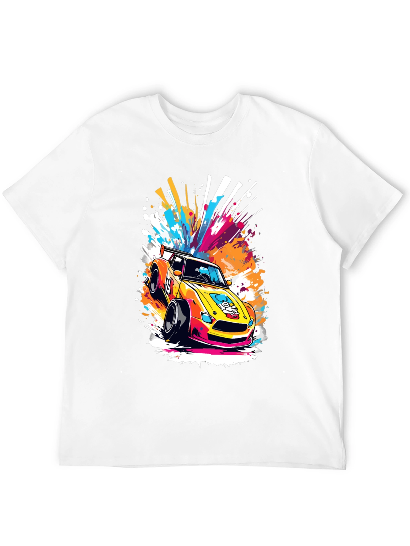 Racing Car Graphic Tee - Stylish Black T-Shirt