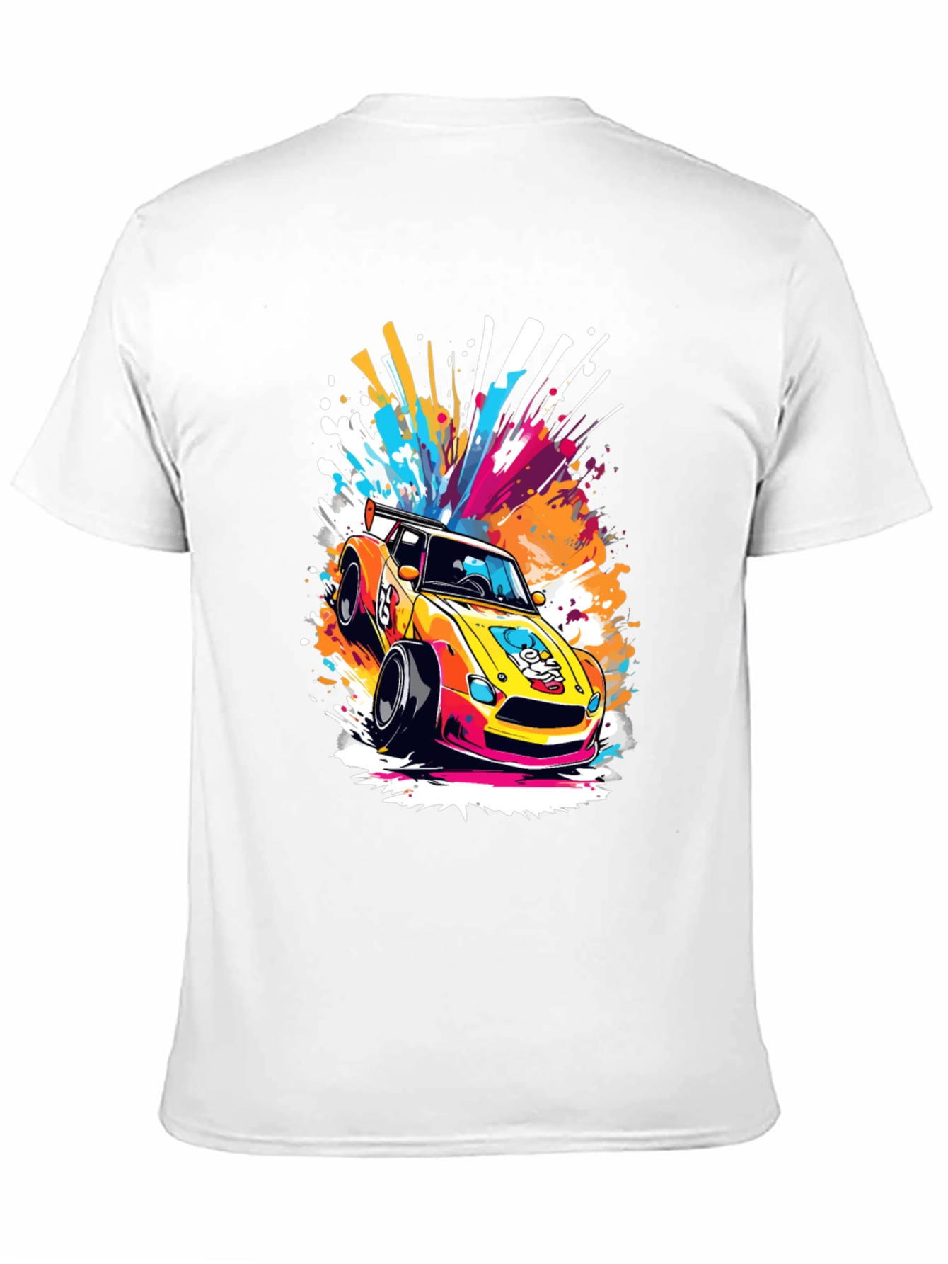 Racing Car Graphic Tee - Stylish Black T-Shirt