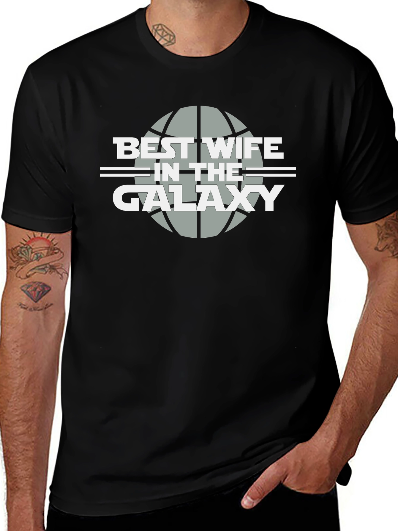 Best Wife in the Galaxy T-Shirt - Black